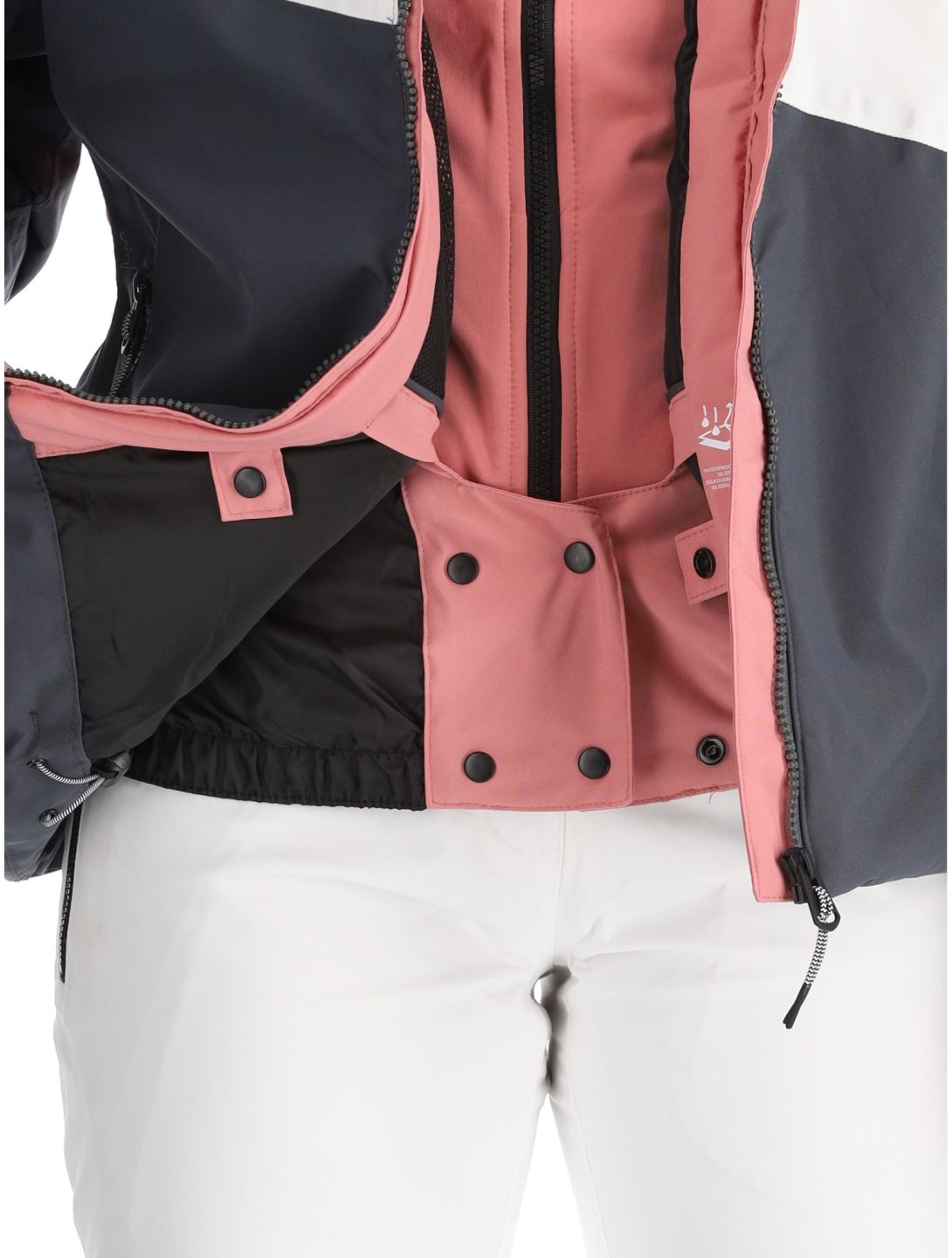 Dare2b, Ice III veste de ski femmes Dusty Rose / Ebony Grey gris, rose 