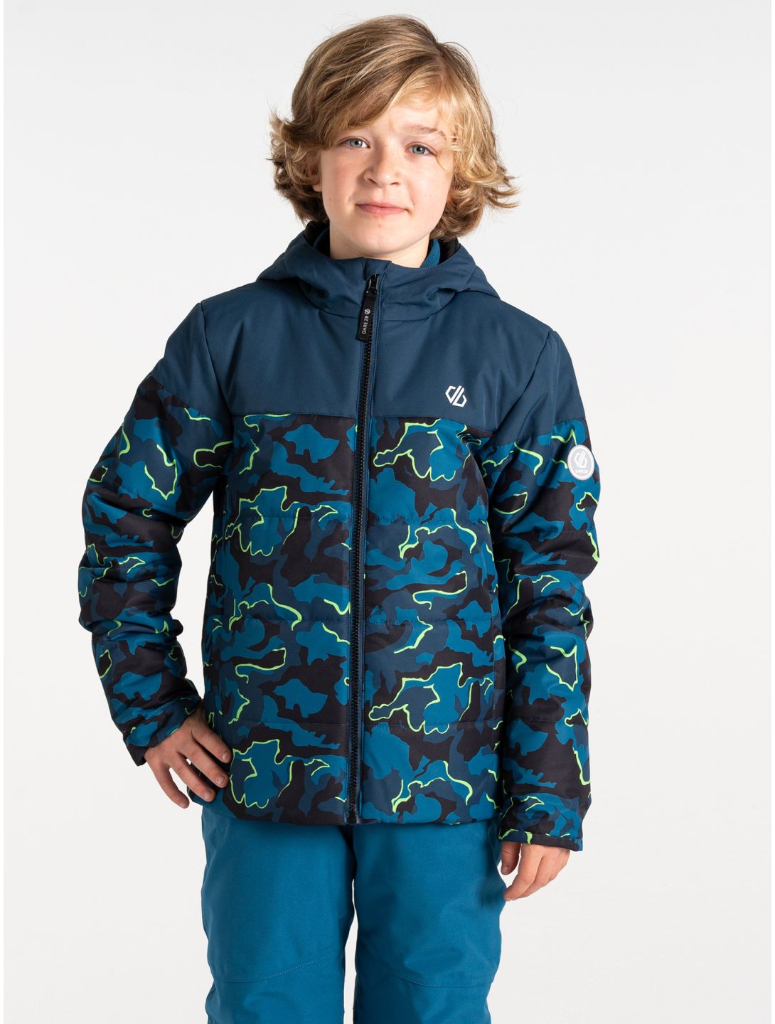 Dare2b, Liftie veste de ski enfants Moonlight Denim / Kingfisher Blue Camo Print bleu 