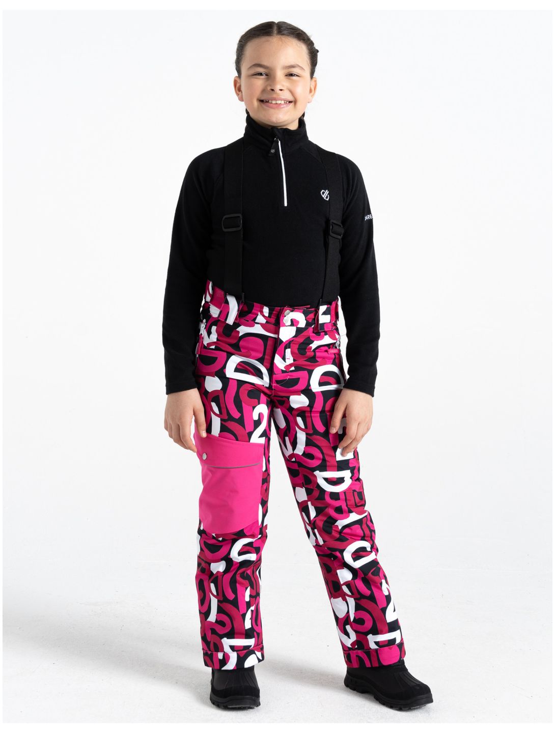 Dare2b, Pow pantalon de ski enfants Kids Ski Graffiti Print rouge 