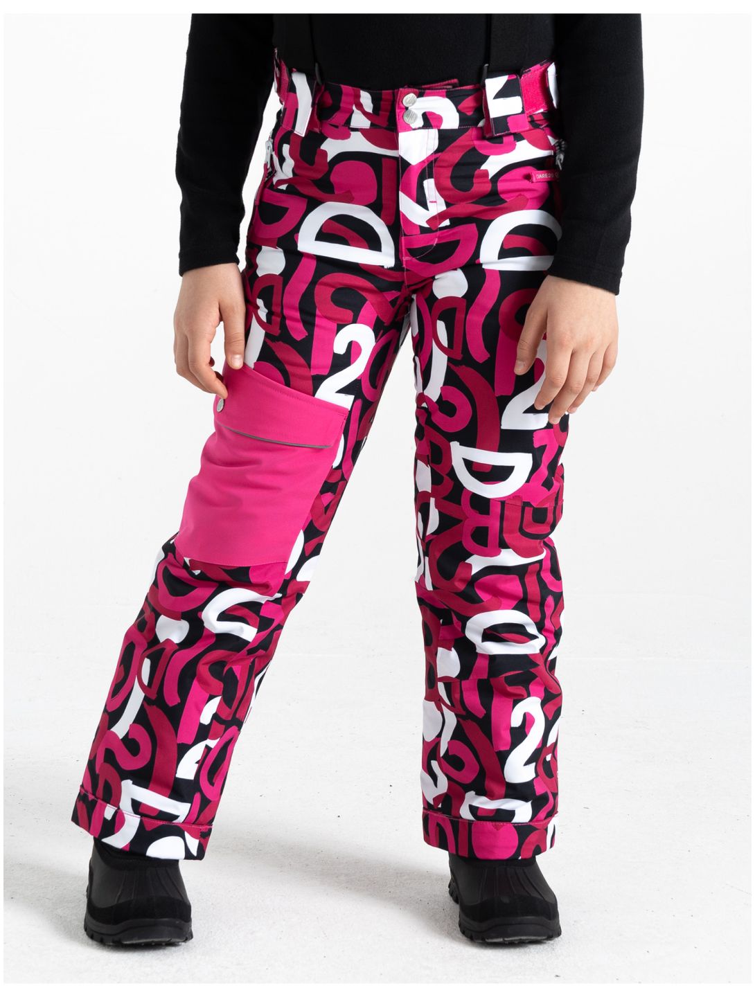 Dare2b, Pow pantalon de ski enfants Kids Ski Graffiti Print rouge 