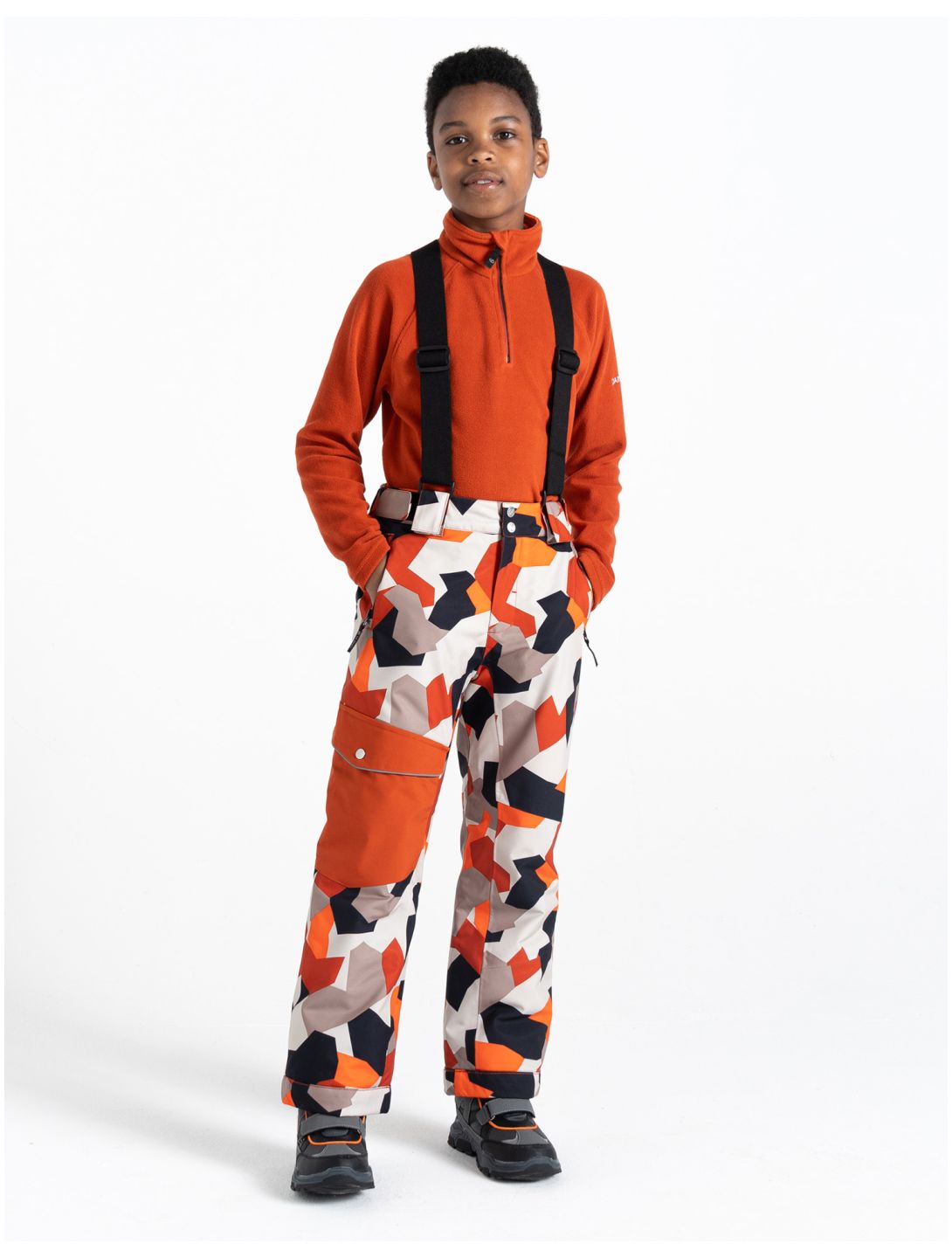 Dare2b, Pow pantalon de ski enfants Puffins Orange Geo Camo Print orange 