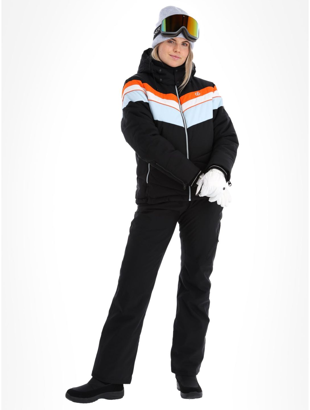 Dare2b, Powder veste de ski femmes Black / Quiet Blue bleu, noir 