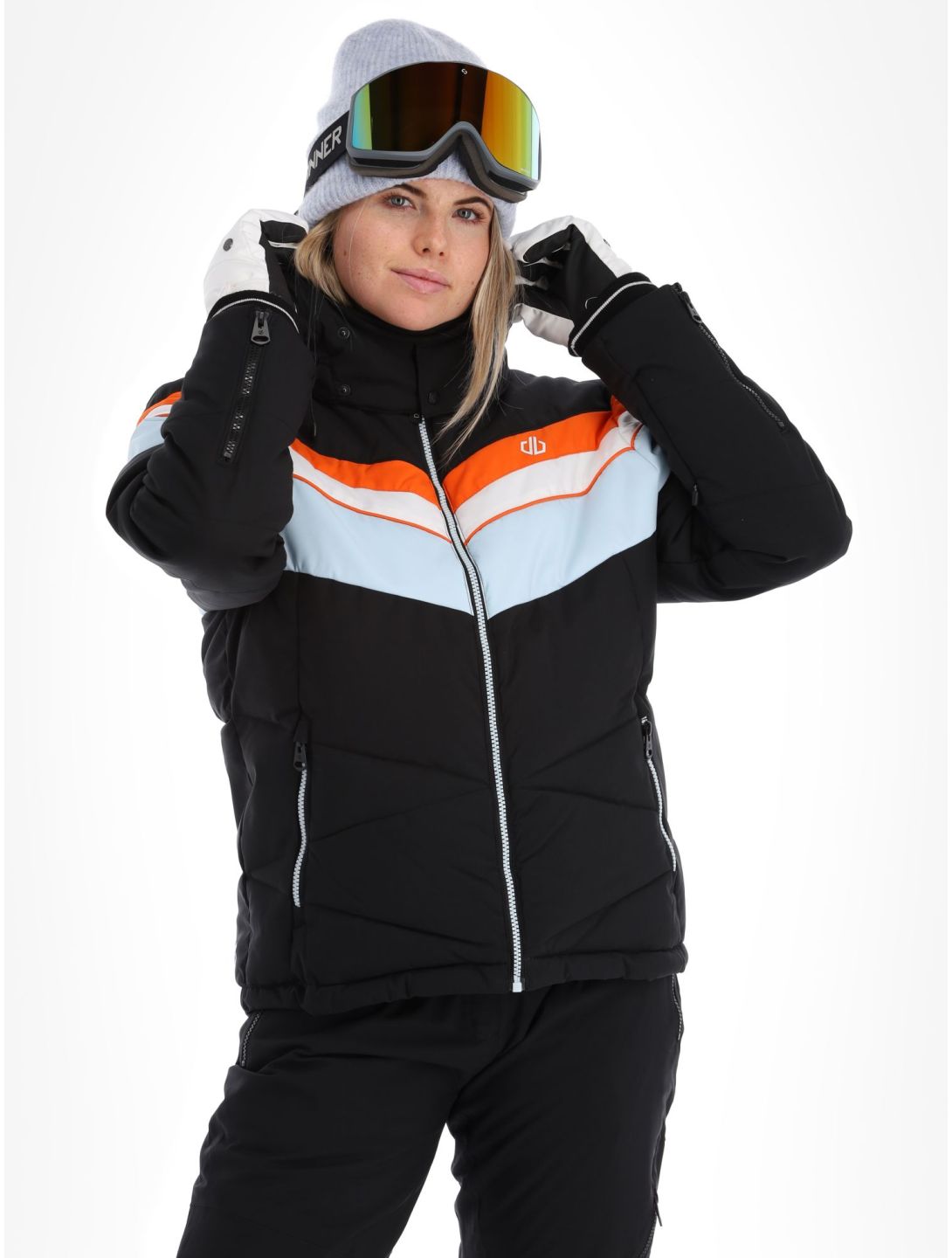 Dare2b, Powder veste de ski femmes Black / Quiet Blue bleu, noir 