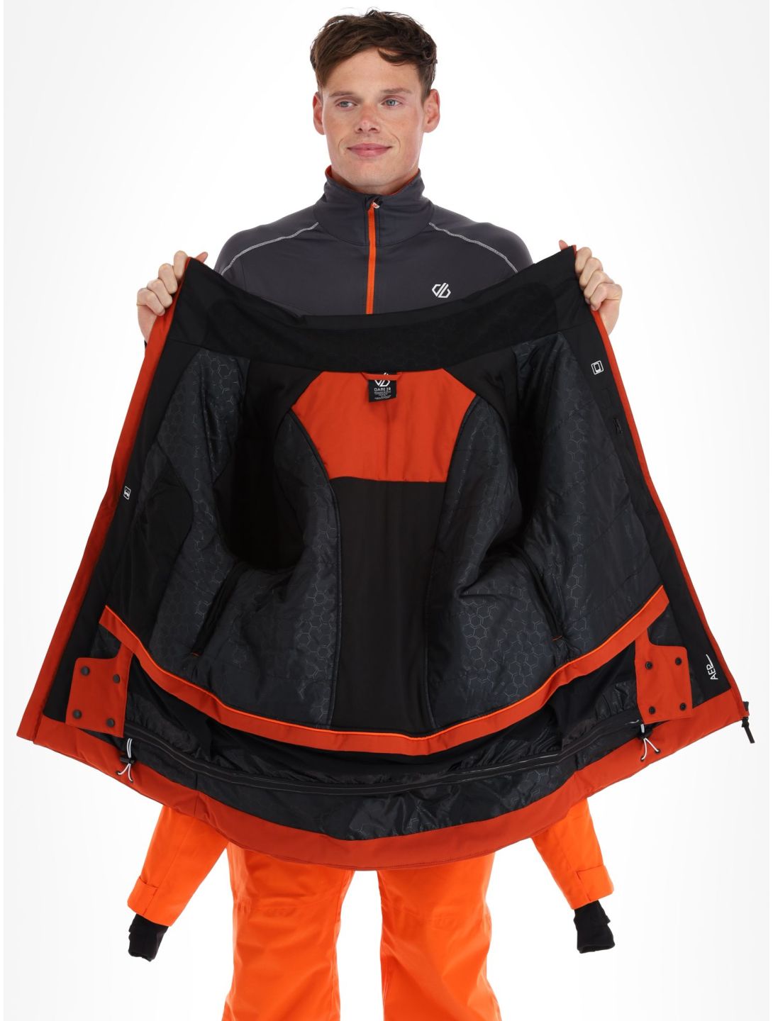 Dare2b, Slopeside veste de ski hommes PuffinOr / Blk noir, orange 