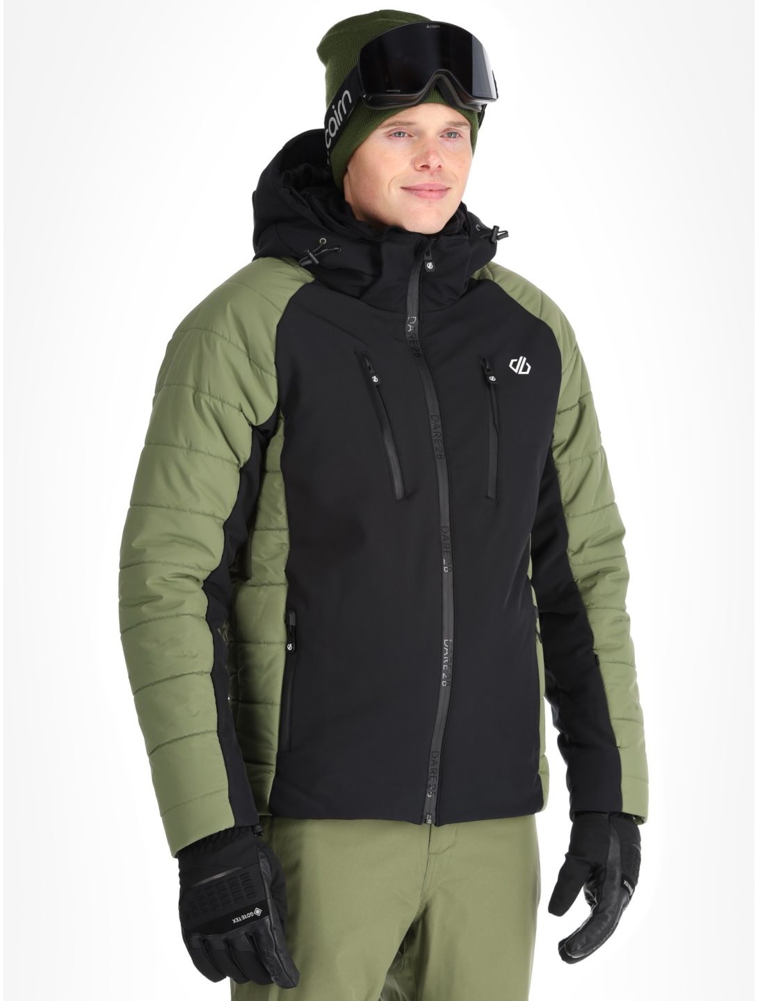 Dare2b, Speed veste de ski softshell hommes Olivine Green / Black noir, vert 