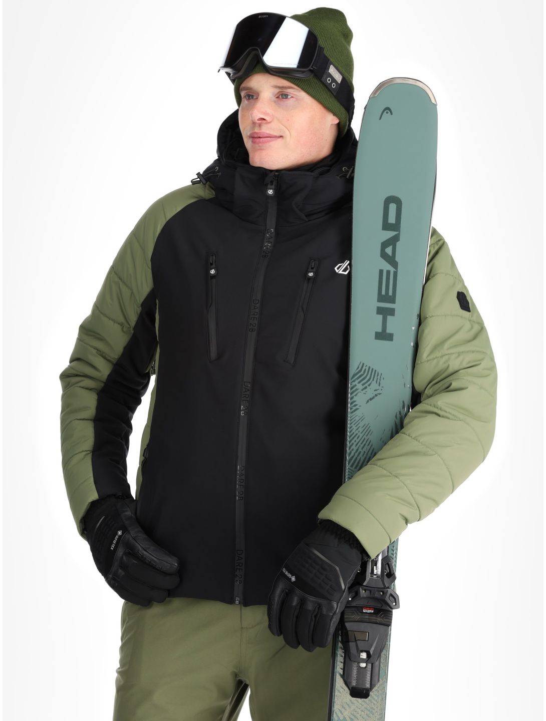 Dare2b, Speed veste de ski softshell hommes Olivine Green / Black noir, vert 