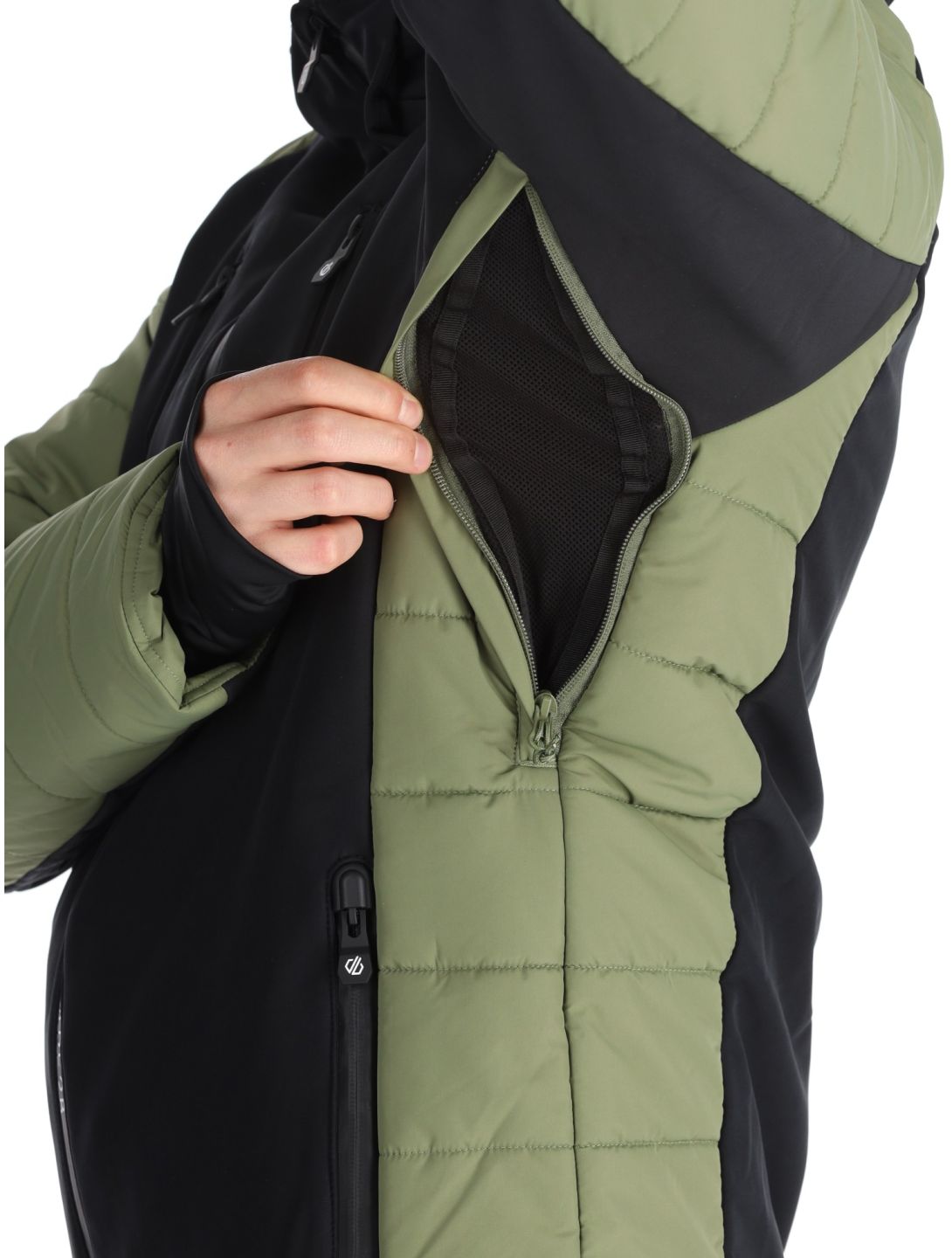 Dare2b, Speed veste de ski softshell hommes Olivine Green / Black noir, vert 