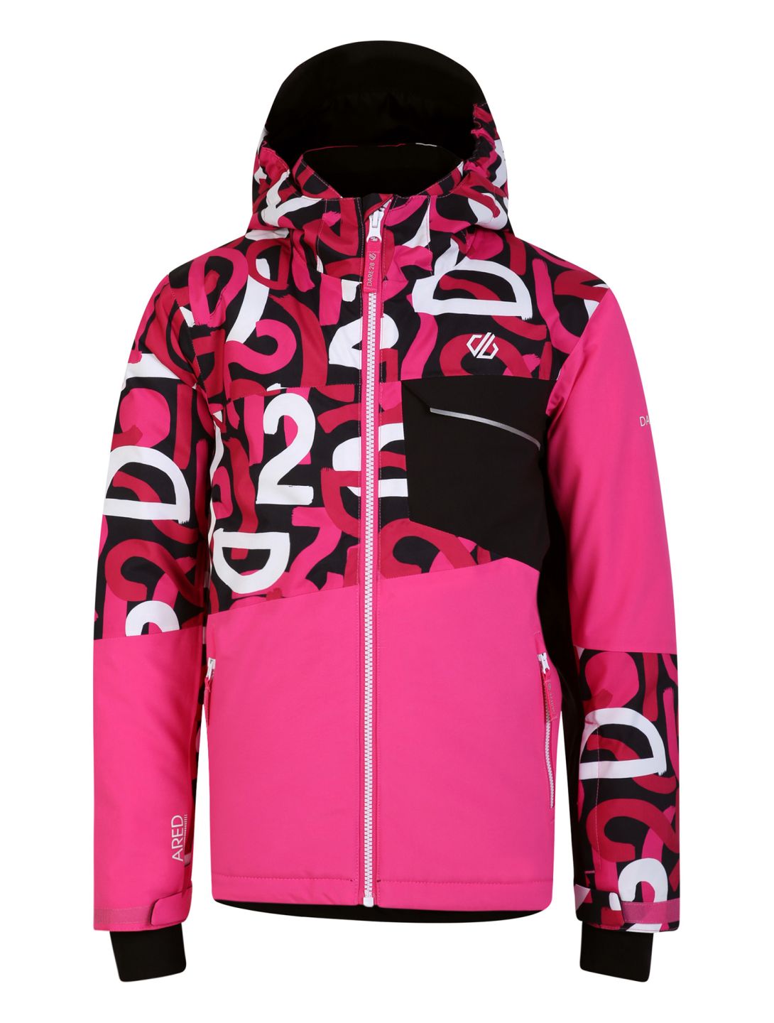 Dare2b, Traverse veste de ski enfants Kids Ski Graffiti Print / Black rose 