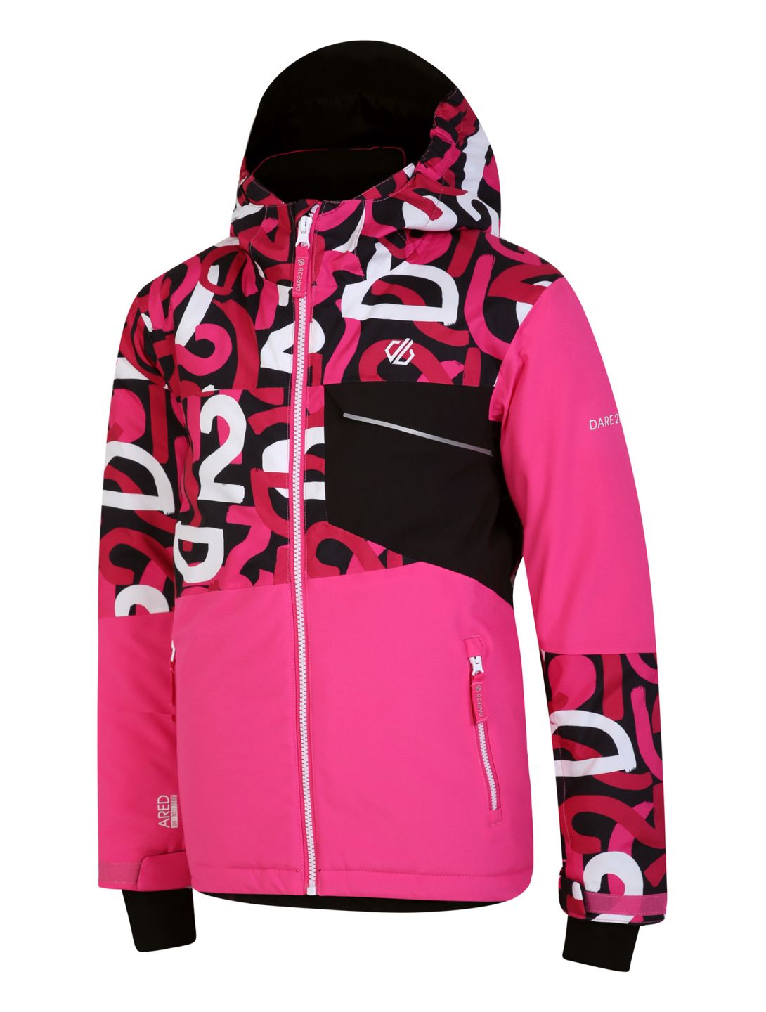 Dare2b, Traverse veste de ski enfants Kids Ski Graffiti Print / Black rose 