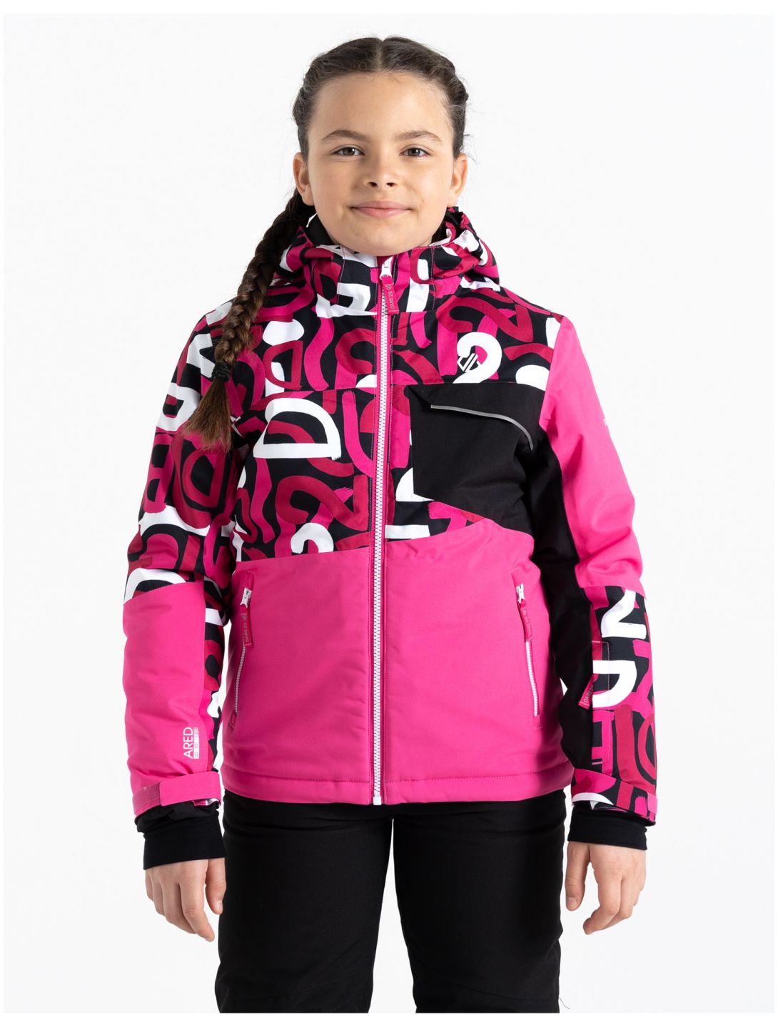 Dare2b, Traverse veste de ski enfants Kids Ski Graffiti Print / Black rose 