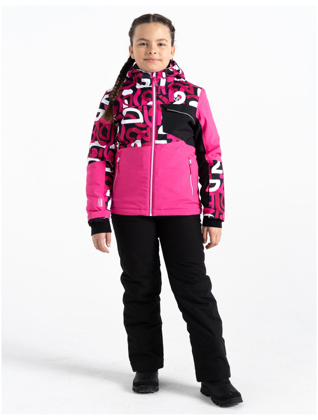 Dare2b, Traverse veste de ski enfants Kids Ski Graffiti Print / Black rose 