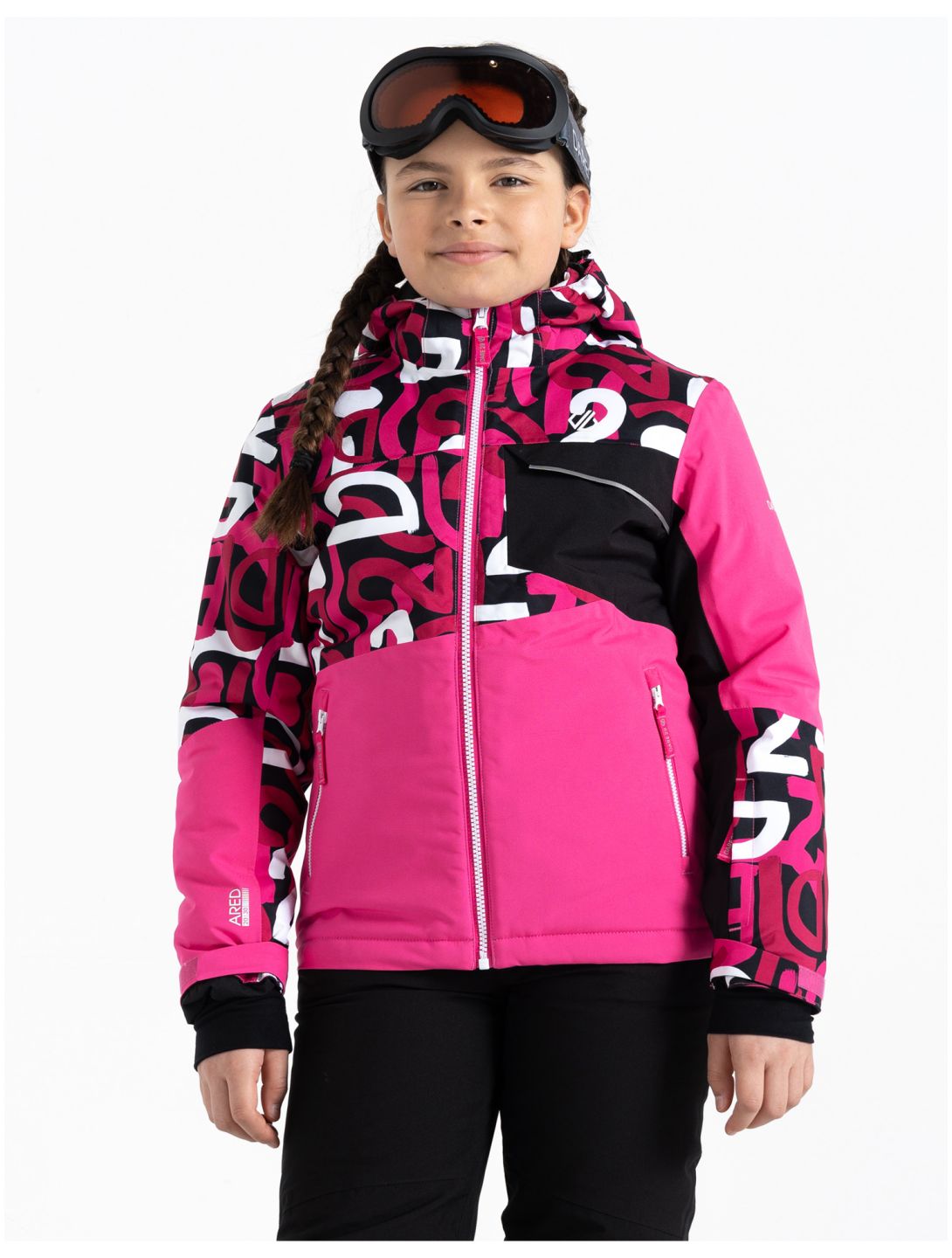 Dare2b, Traverse veste de ski enfants Kids Ski Graffiti Print / Black rose 