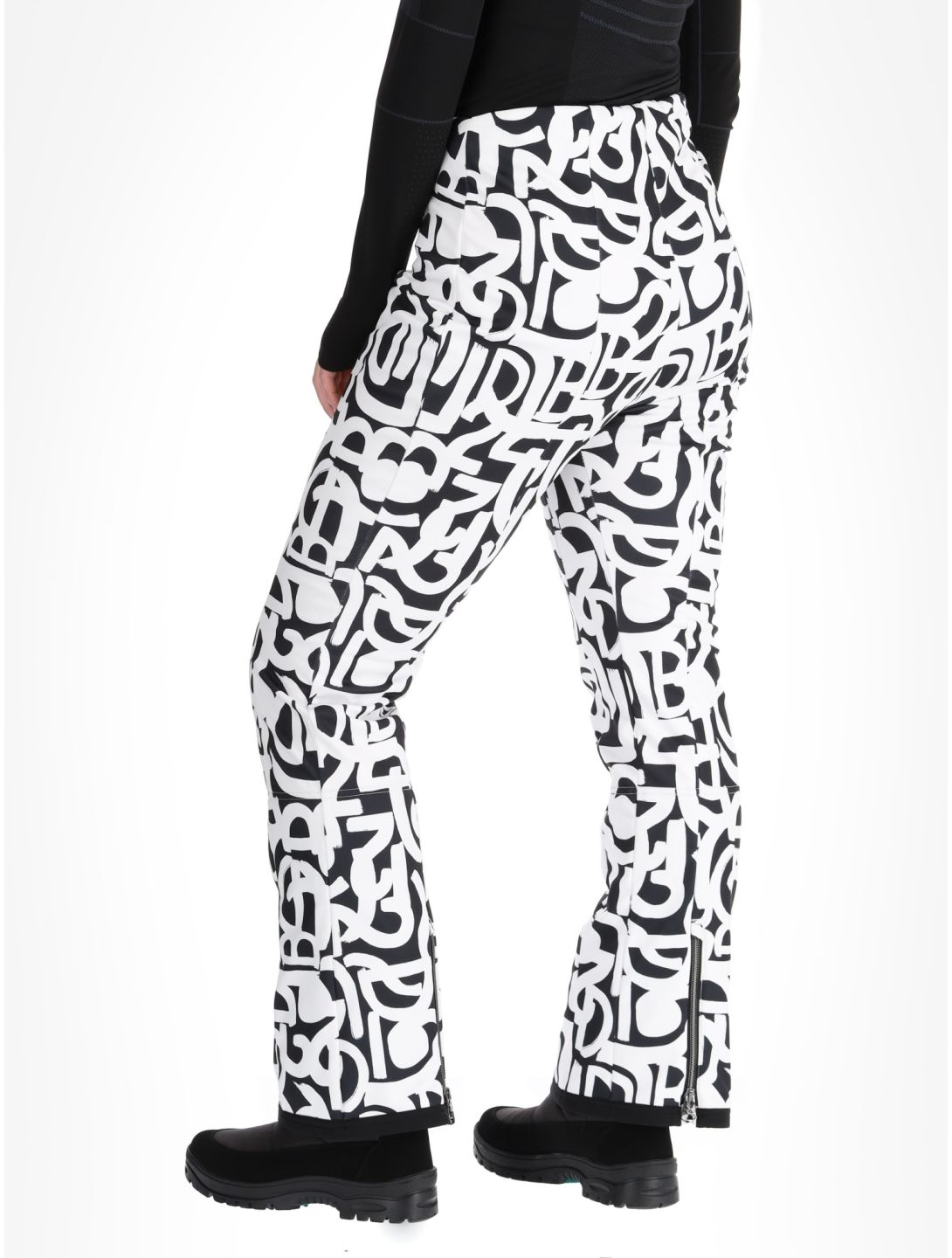 Dare2b, Upshill pantalon de ski en softshell femmes Black and White Graffiti Print blanc, noir 