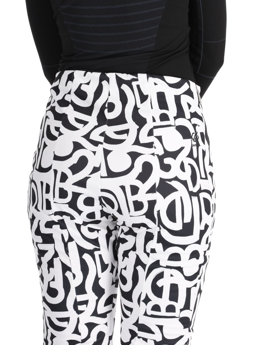 Dare2b, Upshill pantalon de ski en softshell femmes Black and White Graffiti Print blanc, noir 