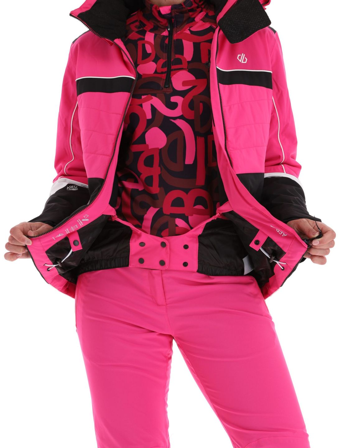 Dare2b, Vitilised veste de ski femmes PurePink / Blk noir, rose 