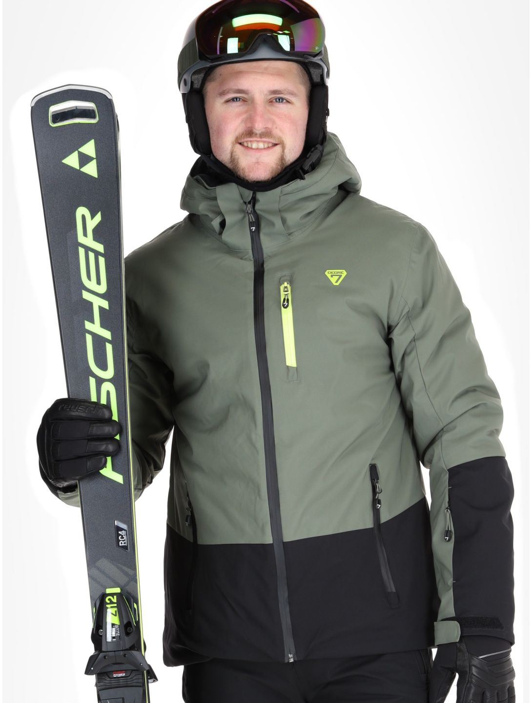 Degre7, Minar veste de ski hommes Lichen vert 