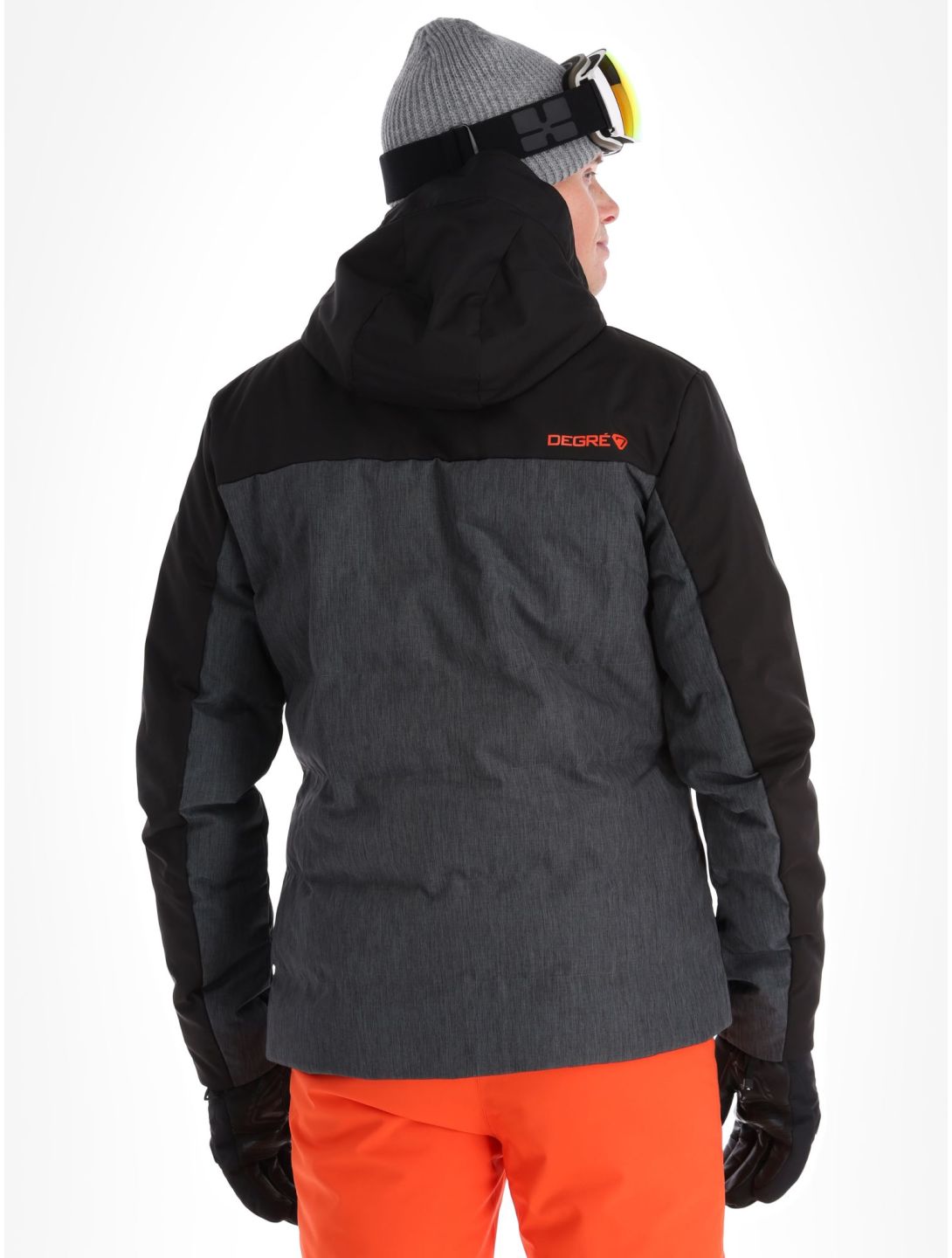 Degre7, Ubay veste de ski hommes Heather Grey gris, noir 