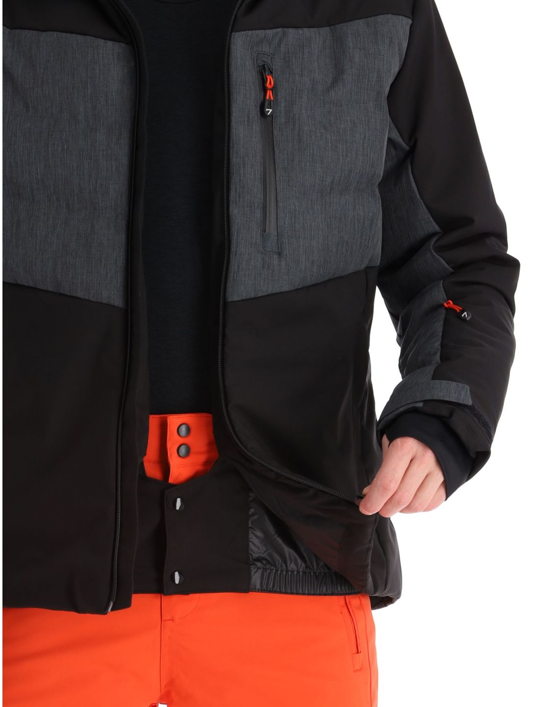 Degre7, Ubay veste de ski hommes Heather Grey gris, noir 