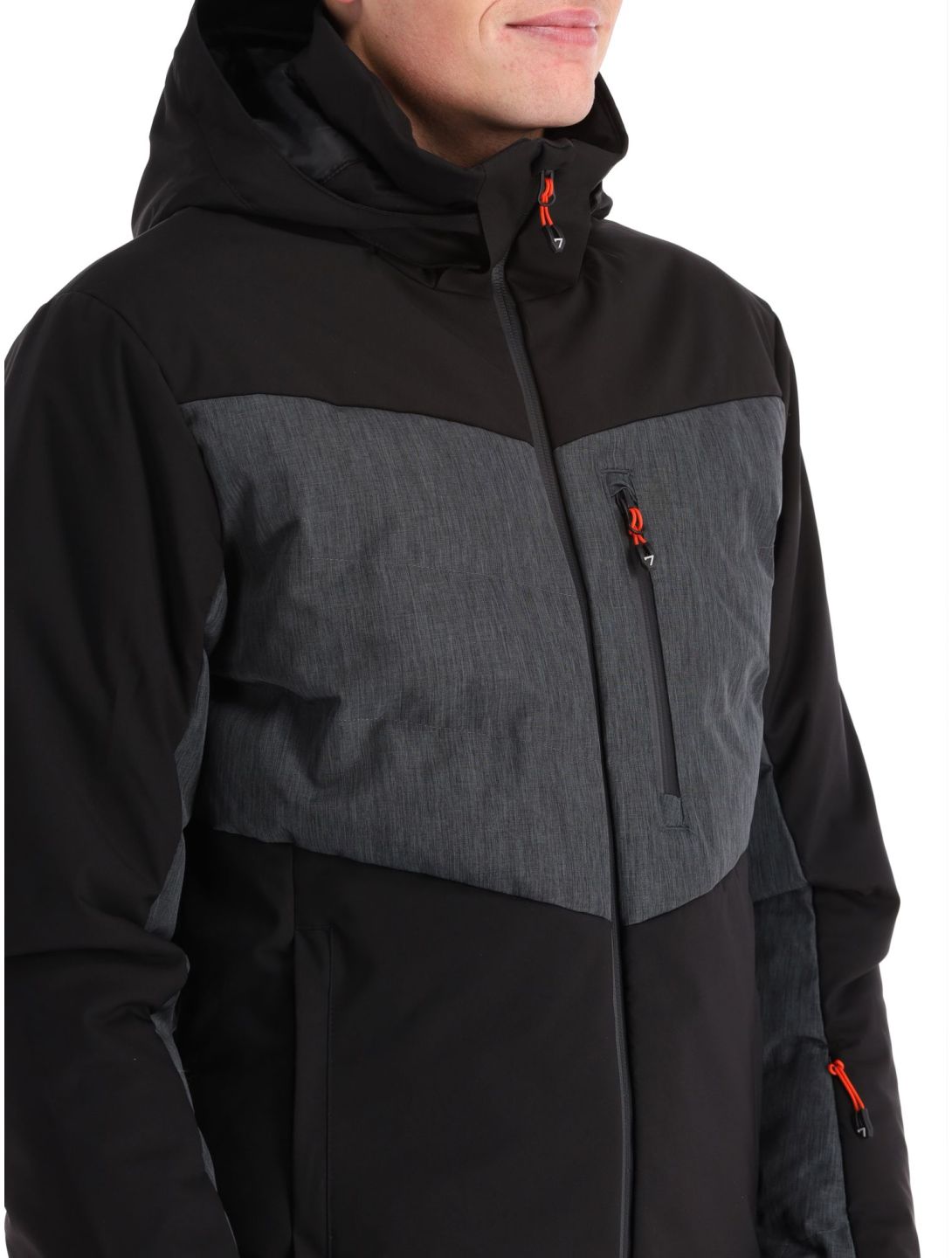 Degre7, Ubay veste de ski hommes Heather Grey gris, noir 