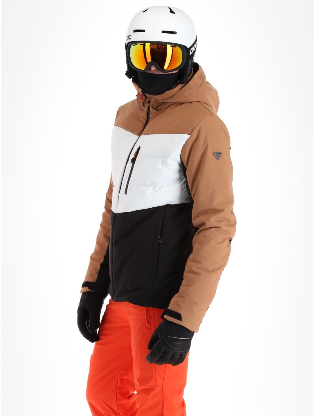 Degre7, Ubay veste de ski hommes Terre blanc, noir 