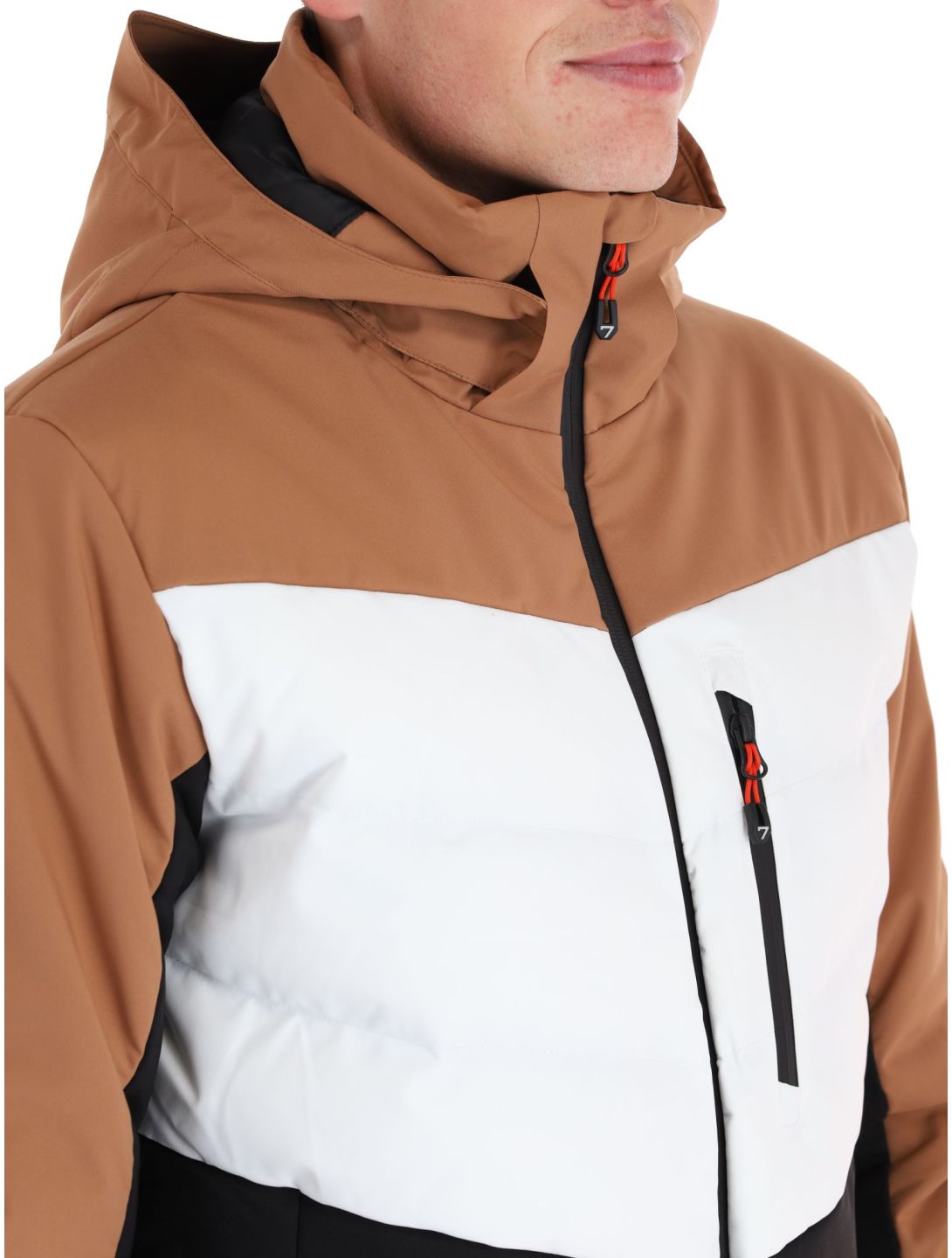 Degre7, Ubay veste de ski hommes Terre blanc, noir 