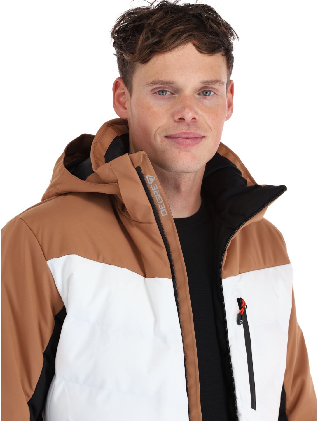 Degre7, Ubay veste de ski hommes Terre blanc, noir 