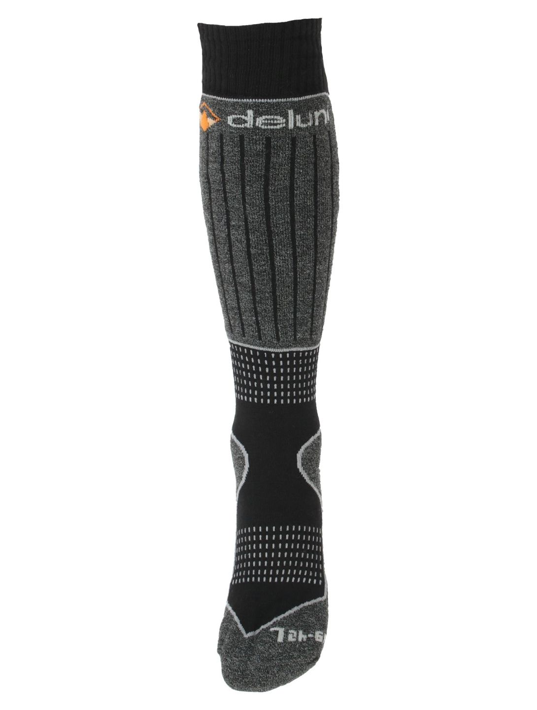 Deluni, Luca chaussettes de ski enfants Black With Grey Lines gris, noir 