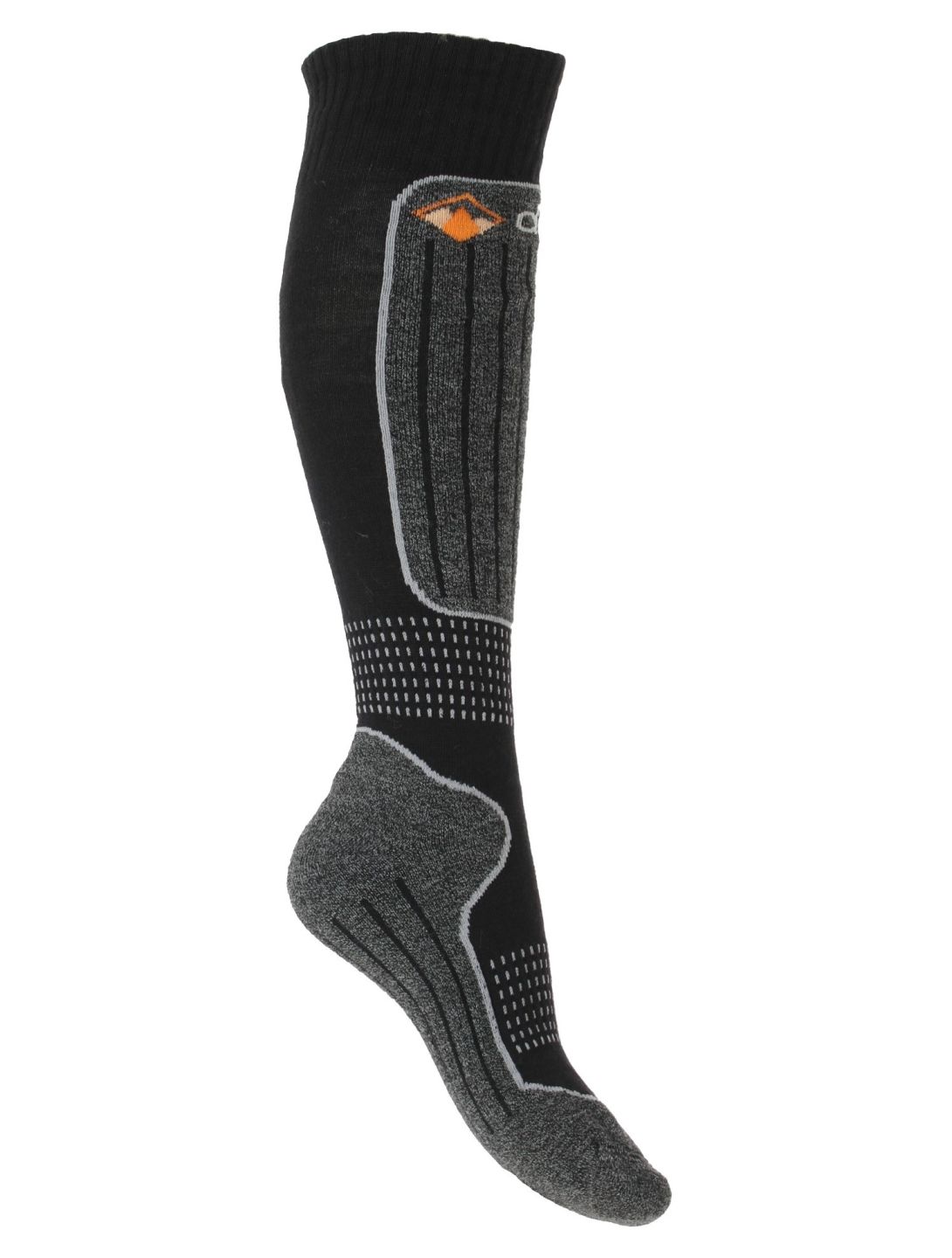 Deluni, Luca chaussettes de ski enfants Black With Grey Lines gris, noir 