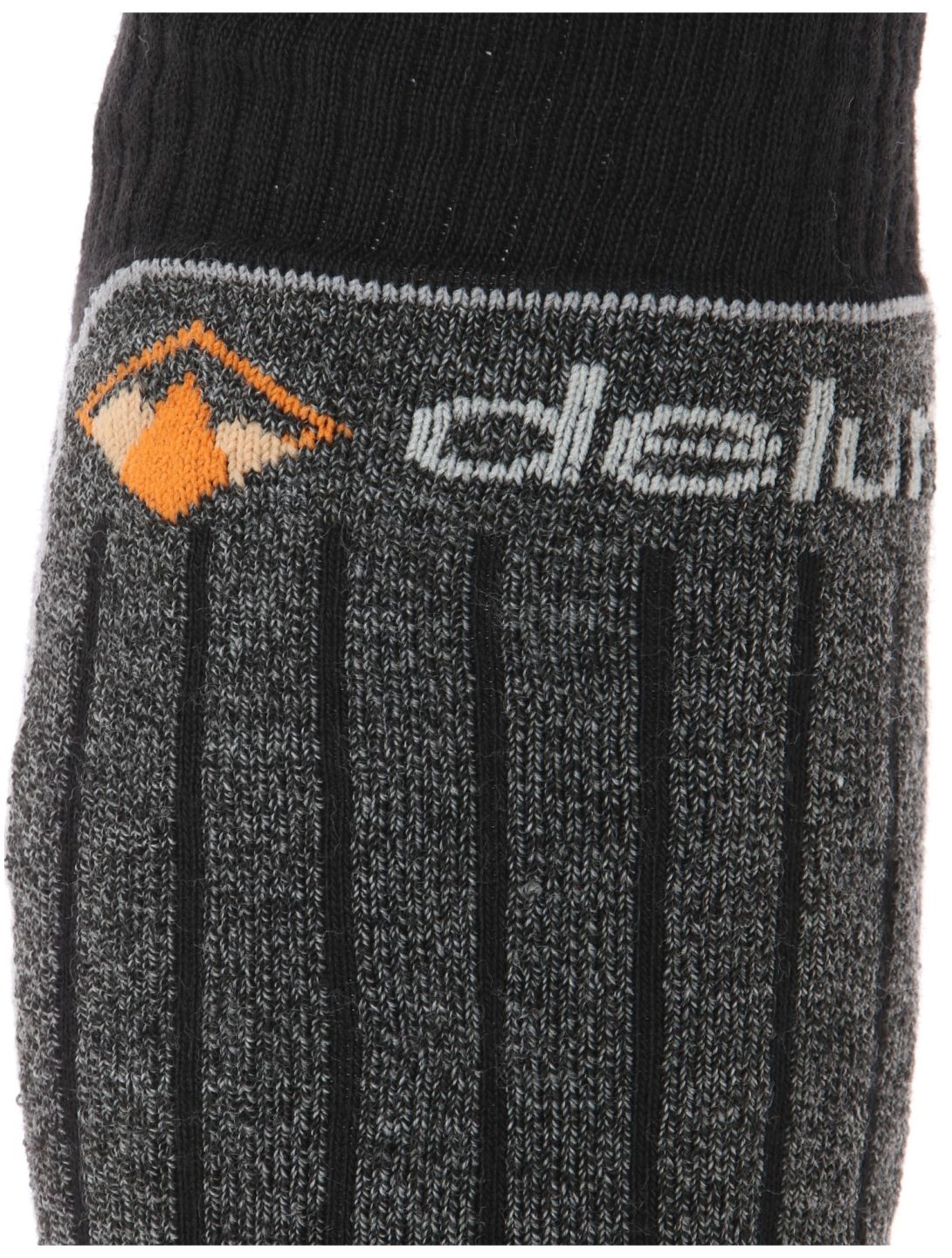 Deluni, Luca 3 Pair chaussettes de ski 3 paire enfants Black With Grey Lines gris, noir 