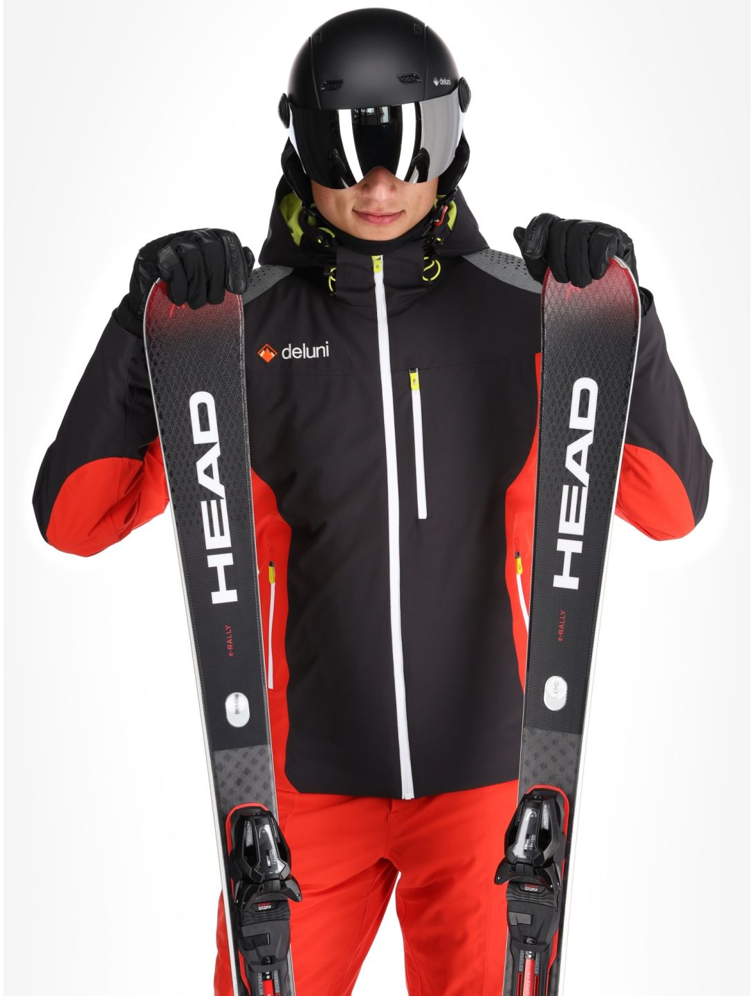 Deluni, Challenger 4 veste de ski hommes Black/ Red noir, rouge 