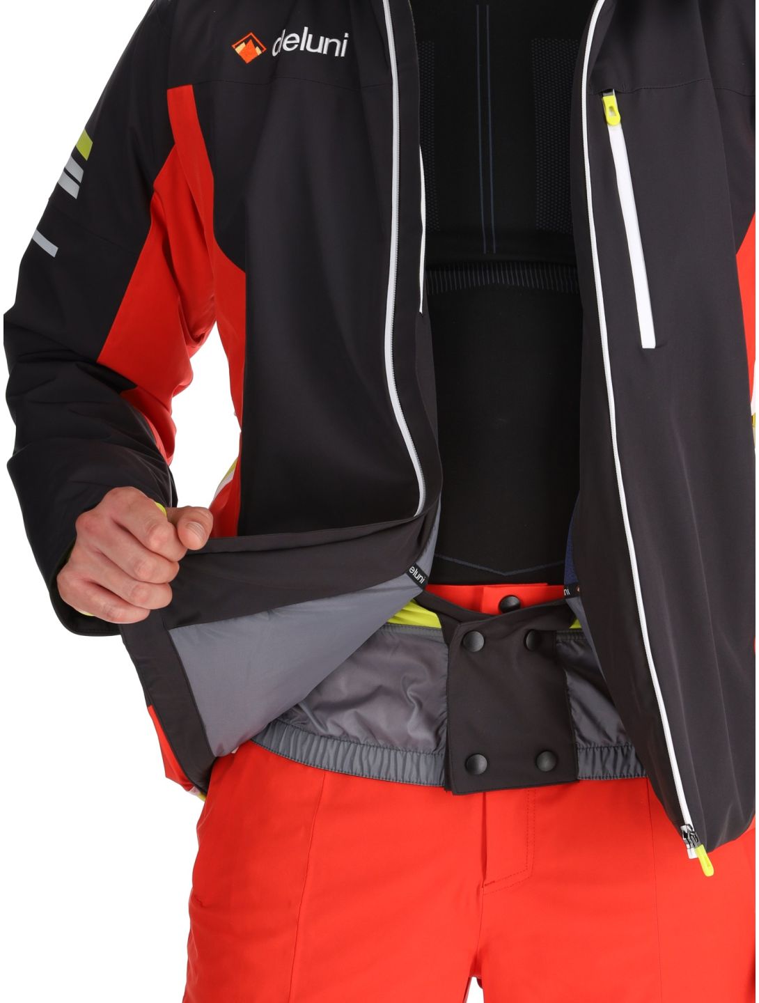 Deluni, Challenger 4 veste de ski hommes Black/ Red noir, rouge 