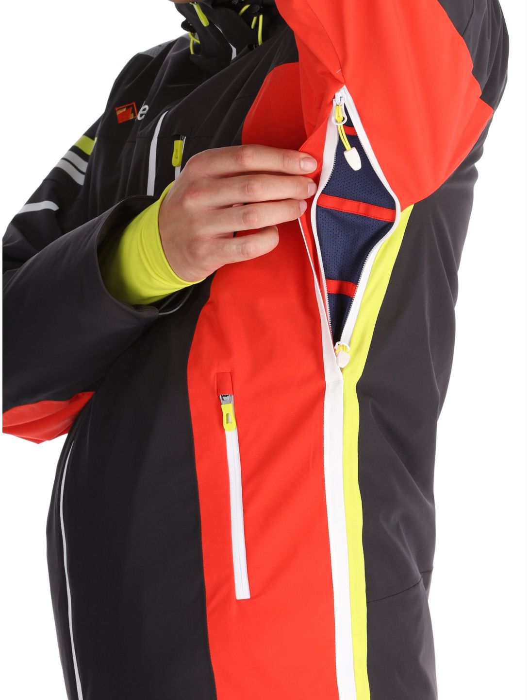 Deluni, Challenger 4 veste de ski hommes Black/ Red noir, rouge 