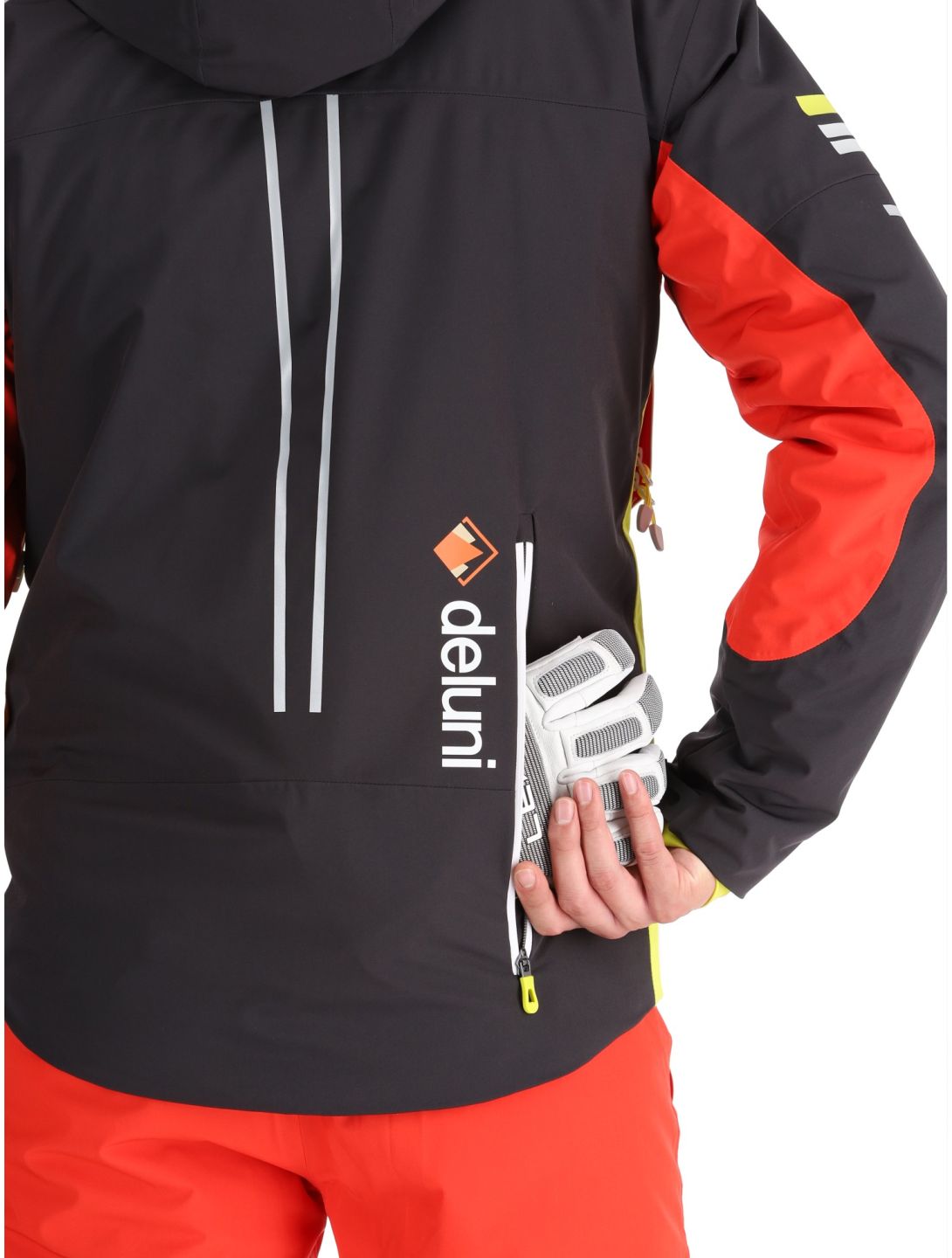 Deluni, Challenger 4 veste de ski hommes Black/ Red noir, rouge 