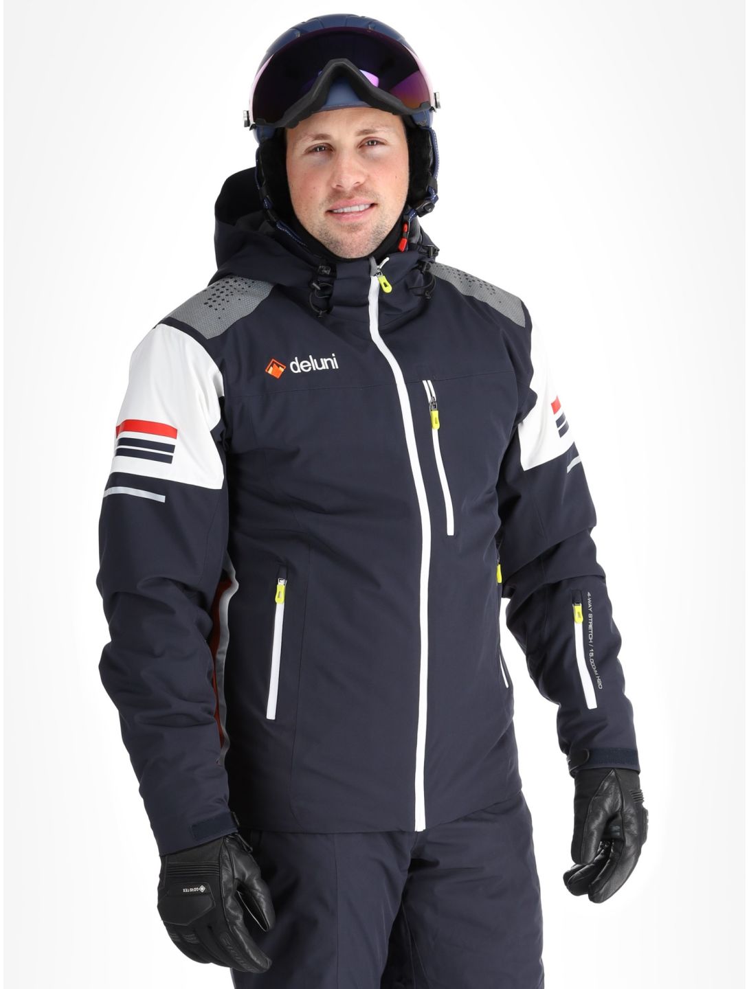 Deluni, Challenger 4 veste de ski hommes Marine bleu 