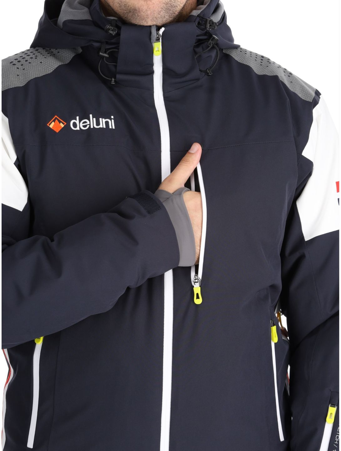 Deluni, Challenger 4 veste de ski hommes Marine bleu 