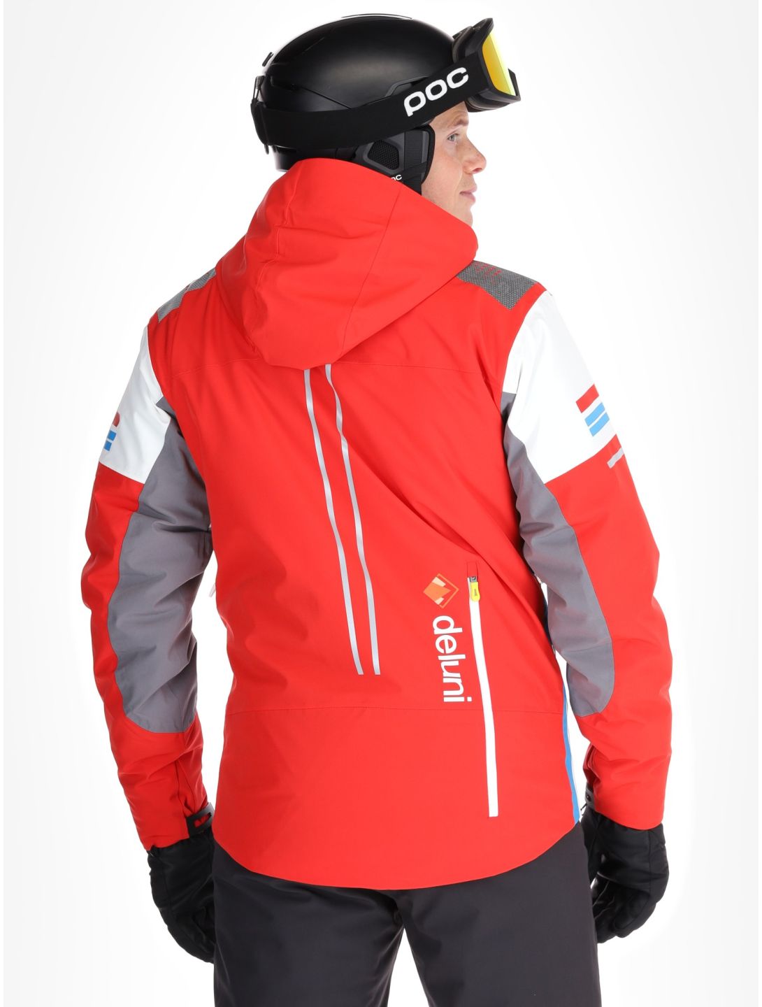 Deluni, Challenger 4 veste de ski hommes Red / Anthracite gris, rouge 