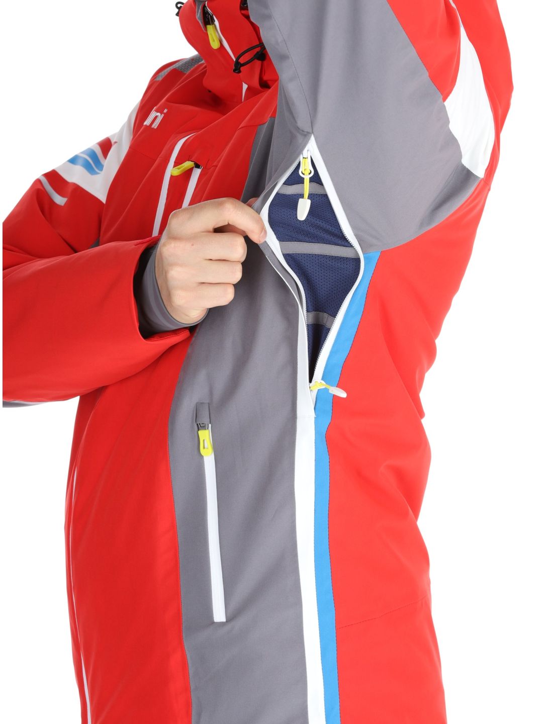 Deluni, Challenger 4 veste de ski hommes Red / Anthracite gris, rouge 