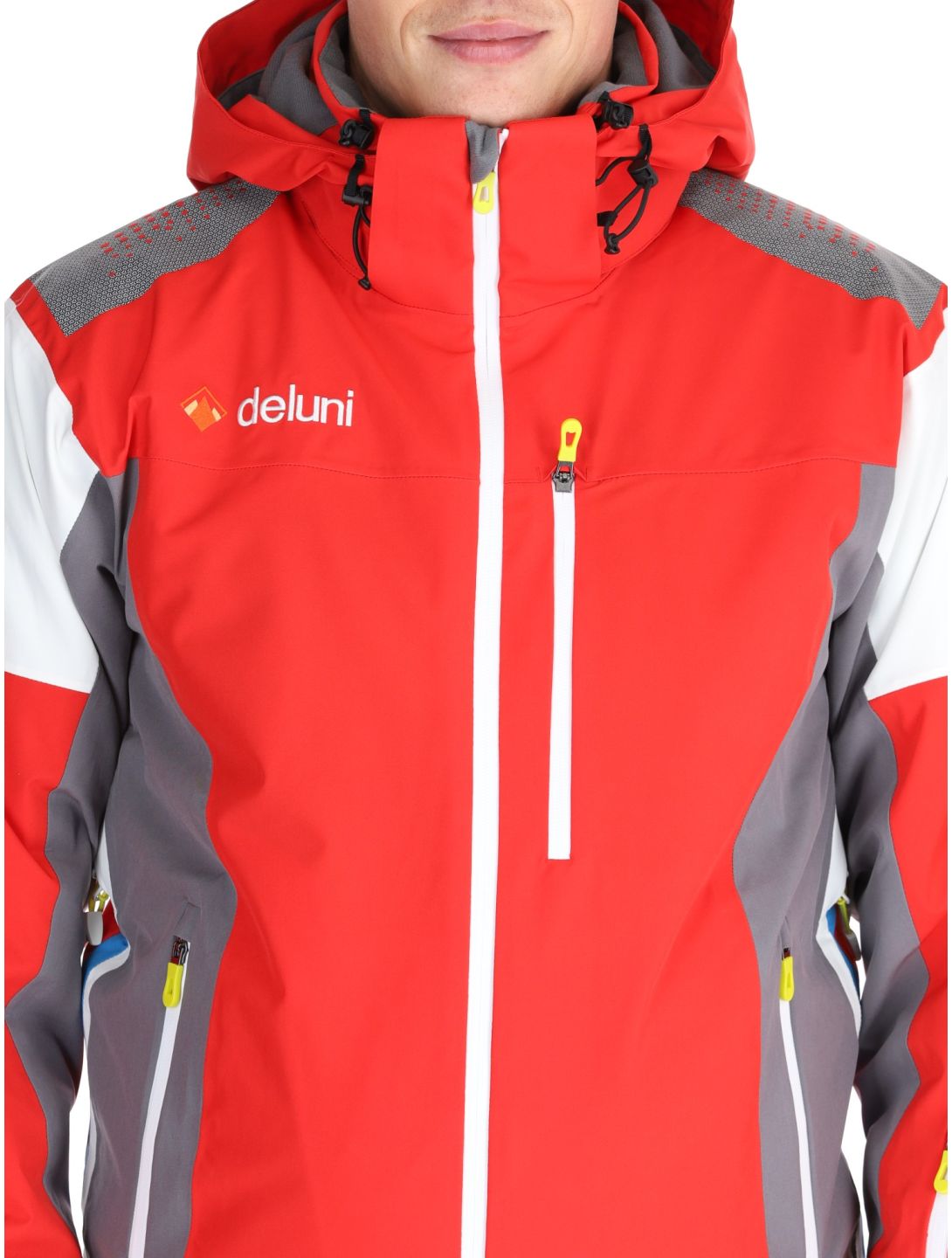 Deluni, Challenger 4 veste de ski hommes Red / Anthracite gris, rouge 