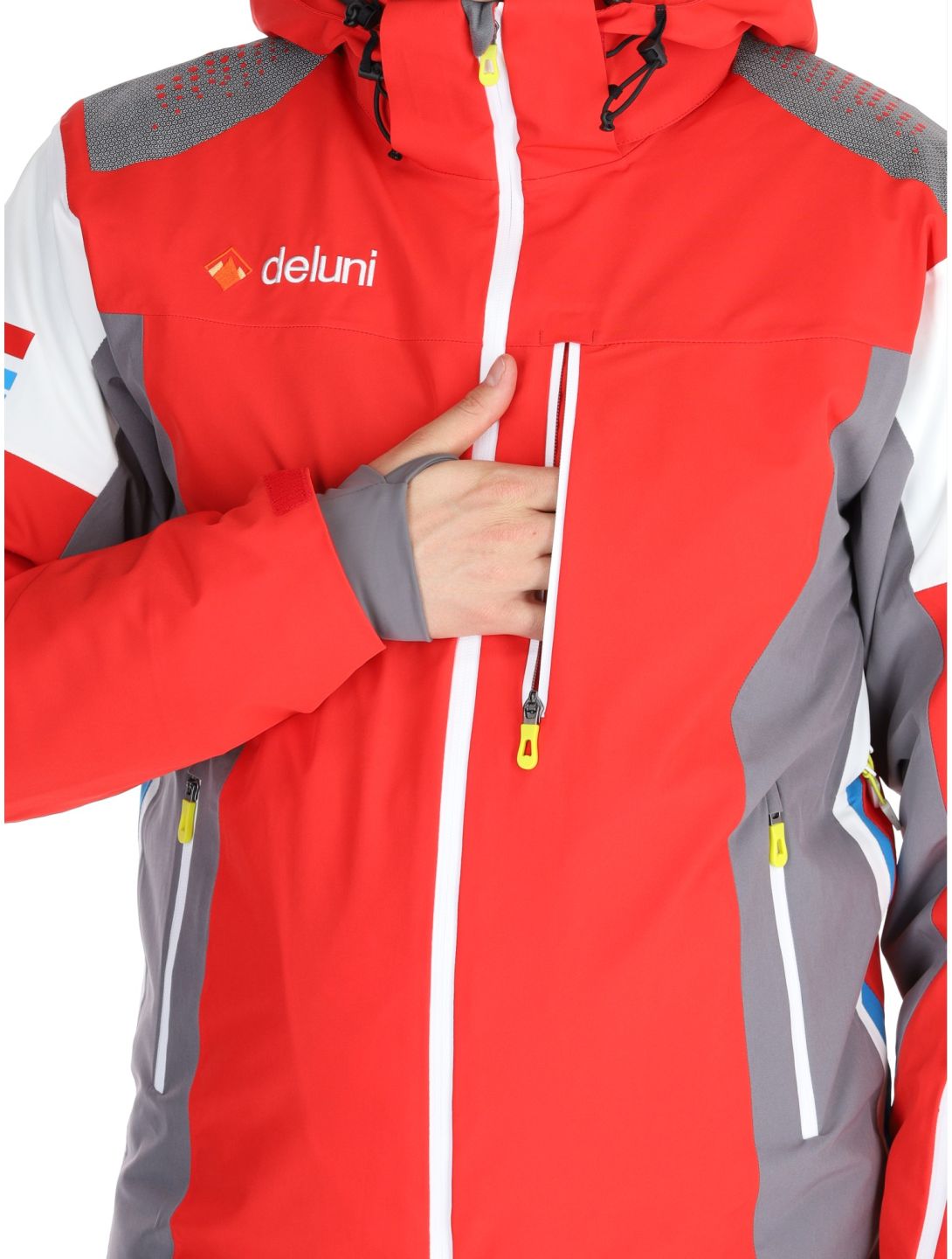 Deluni, Challenger 4 veste de ski hommes Red / Anthracite gris, rouge 