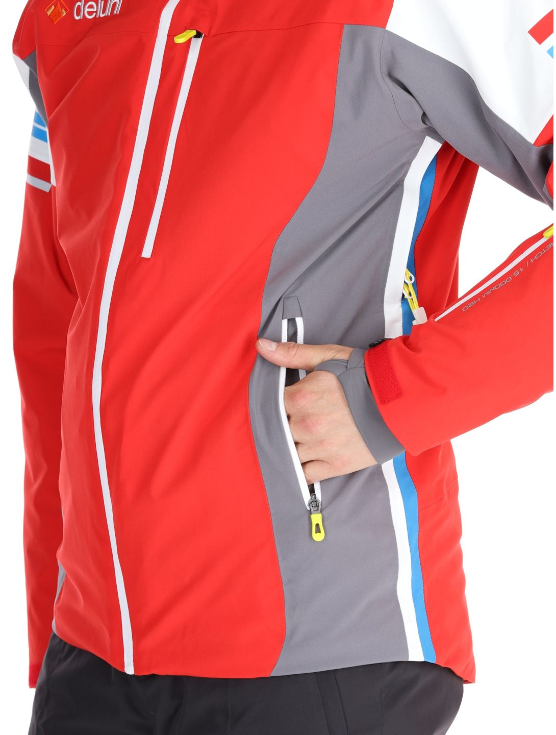 Deluni, Challenger 4 veste de ski hommes Red / Anthracite gris, rouge 