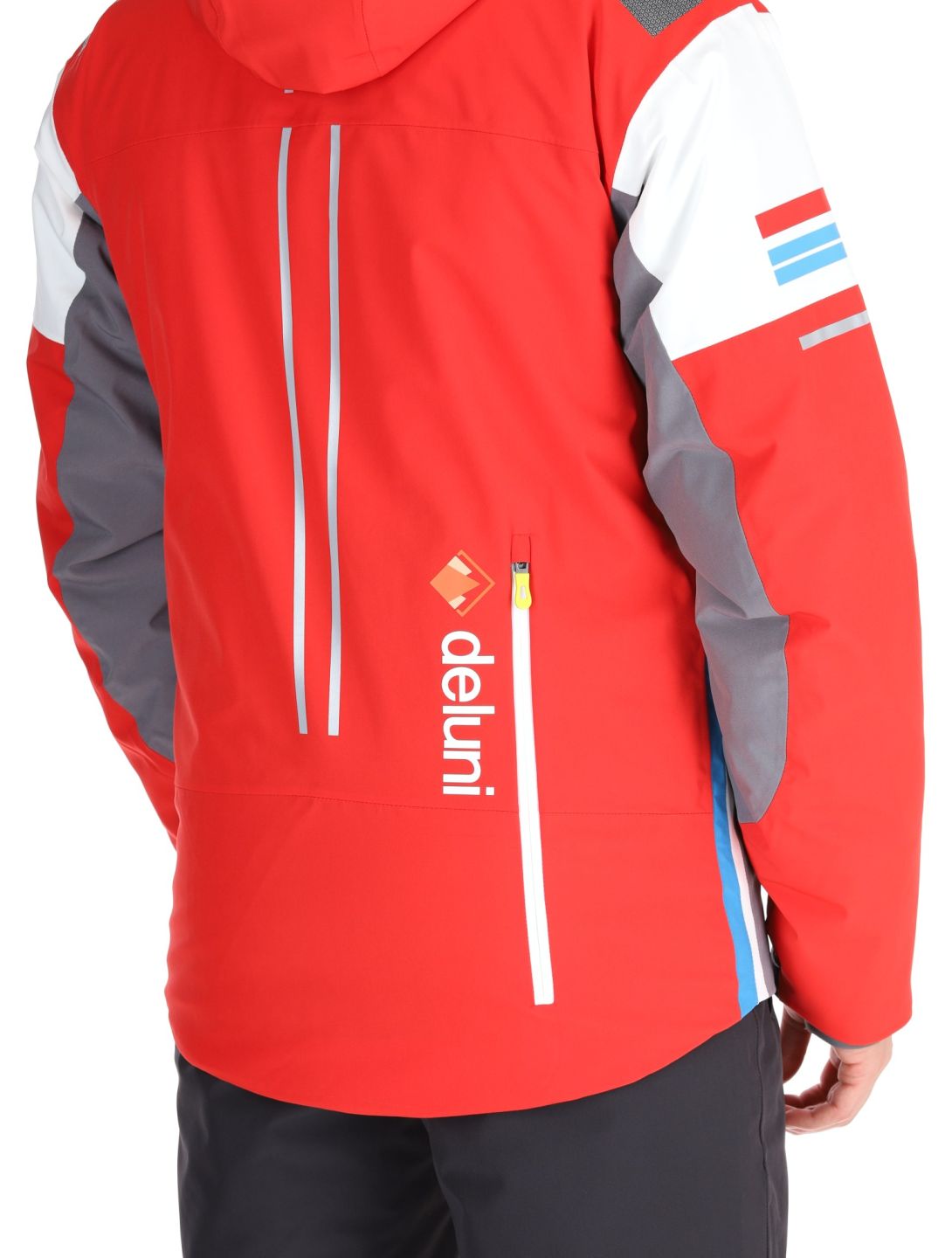 Deluni, Challenger 4 veste de ski hommes Red / Anthracite gris, rouge 