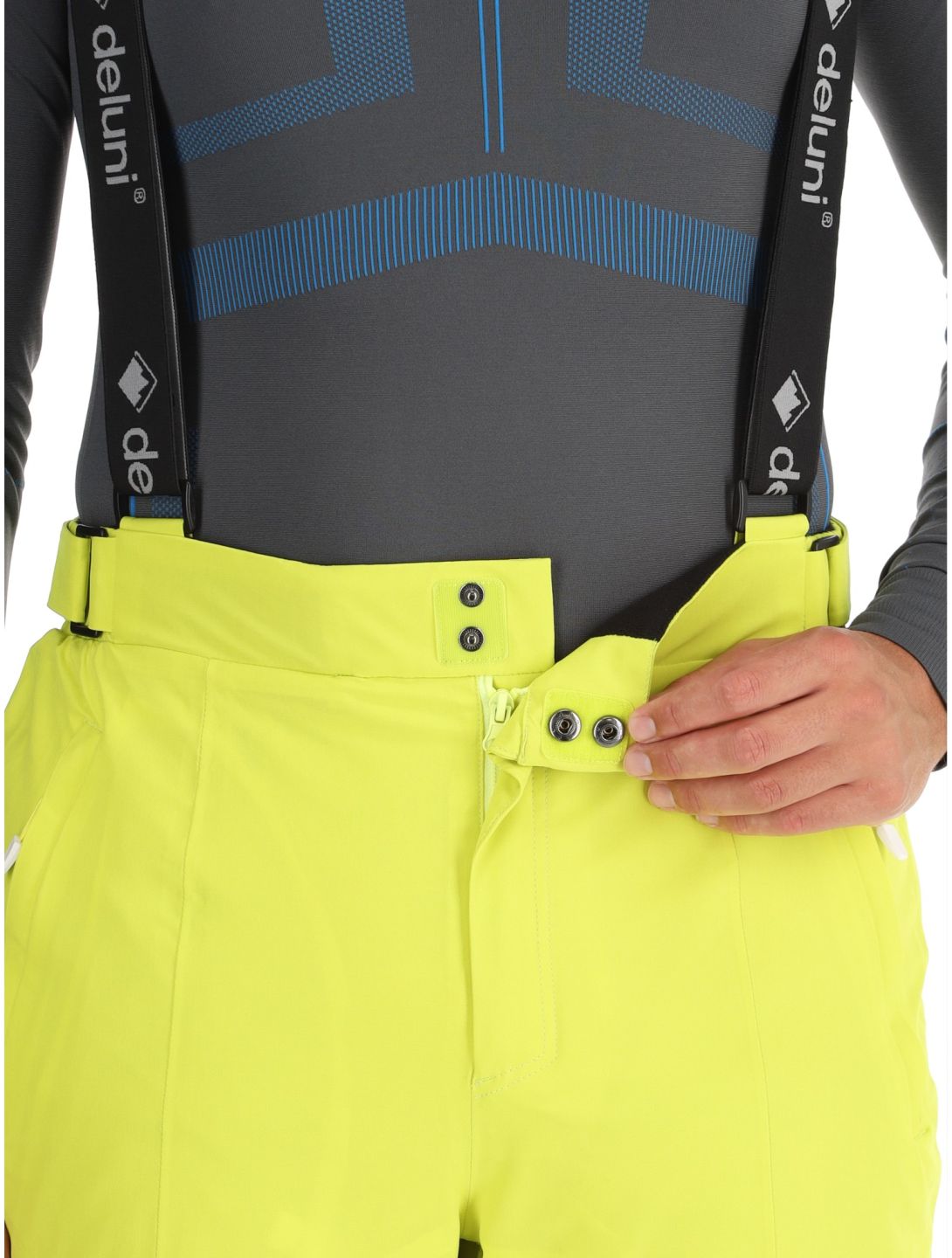 Deluni, Challenger 4 pantalon de ski hommes Yellow Lime jaune 