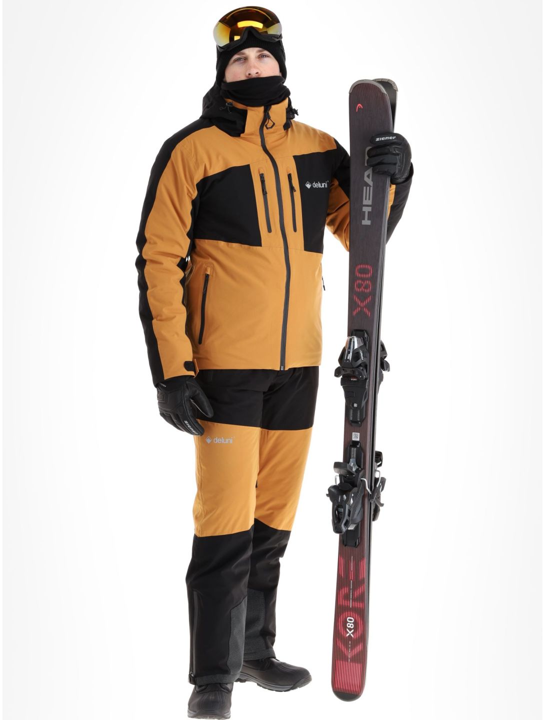 Deluni, Icerocker Pro veste de ski hommes Black / Brown brun, noir 