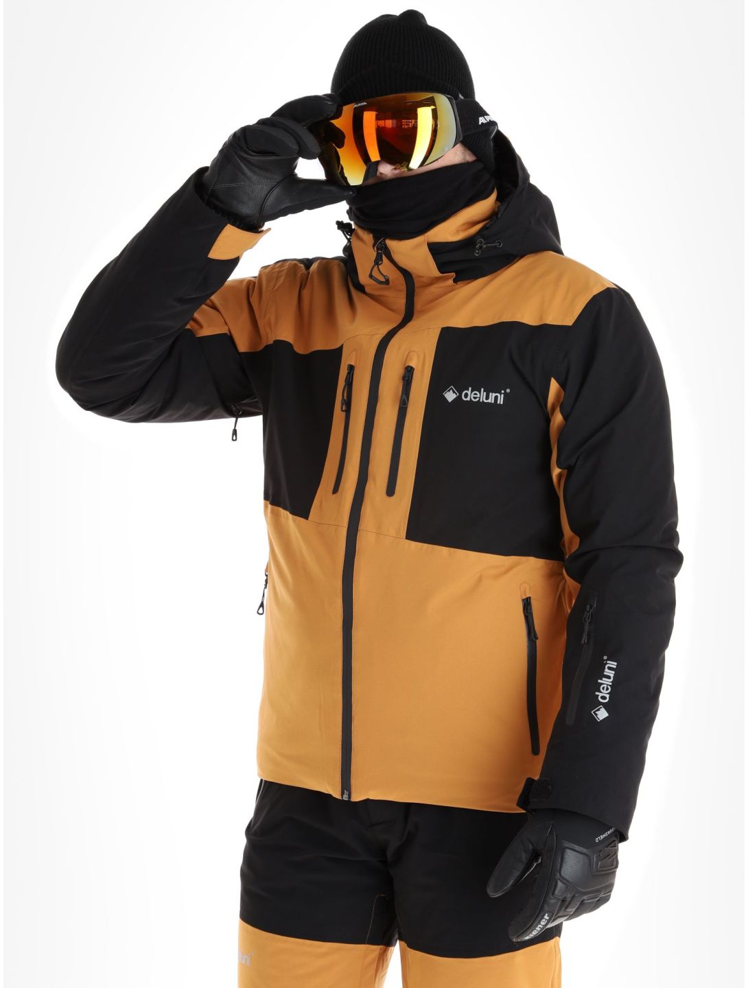 Deluni, Icerocker Pro veste de ski hommes Black / Brown brun, noir 