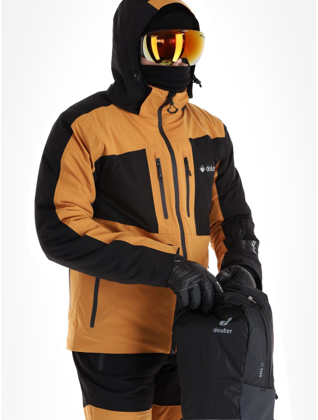 Deluni, Icerocker Pro veste de ski hommes Black / Brown brun, noir 