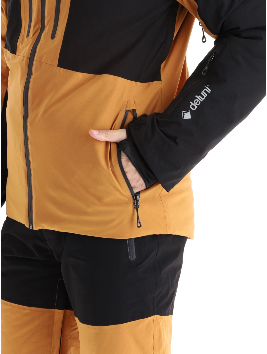 Deluni, Icerocker Pro veste de ski hommes Black / Brown brun, noir 