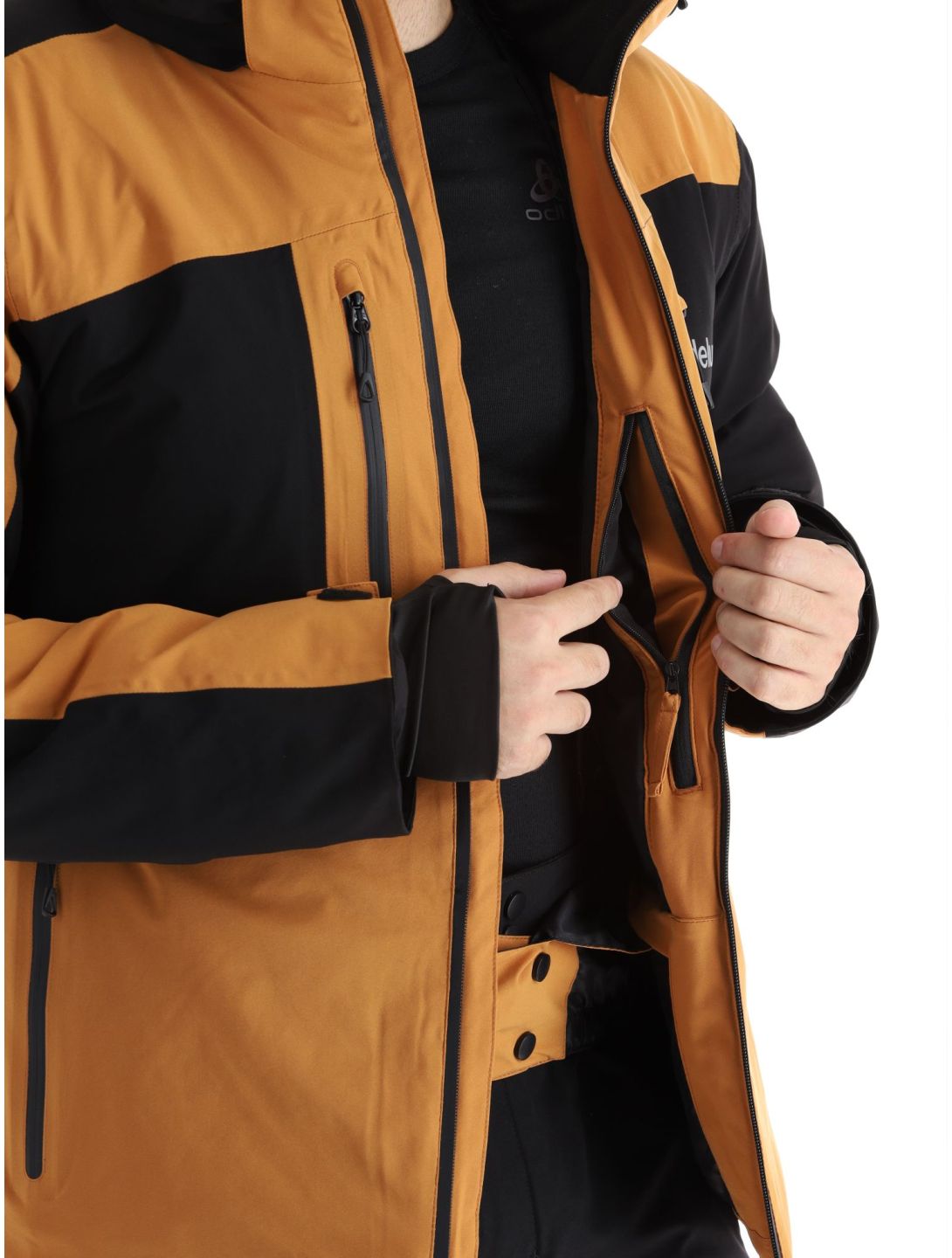 Deluni, Icerocker Pro veste de ski hommes Black / Brown brun, noir 