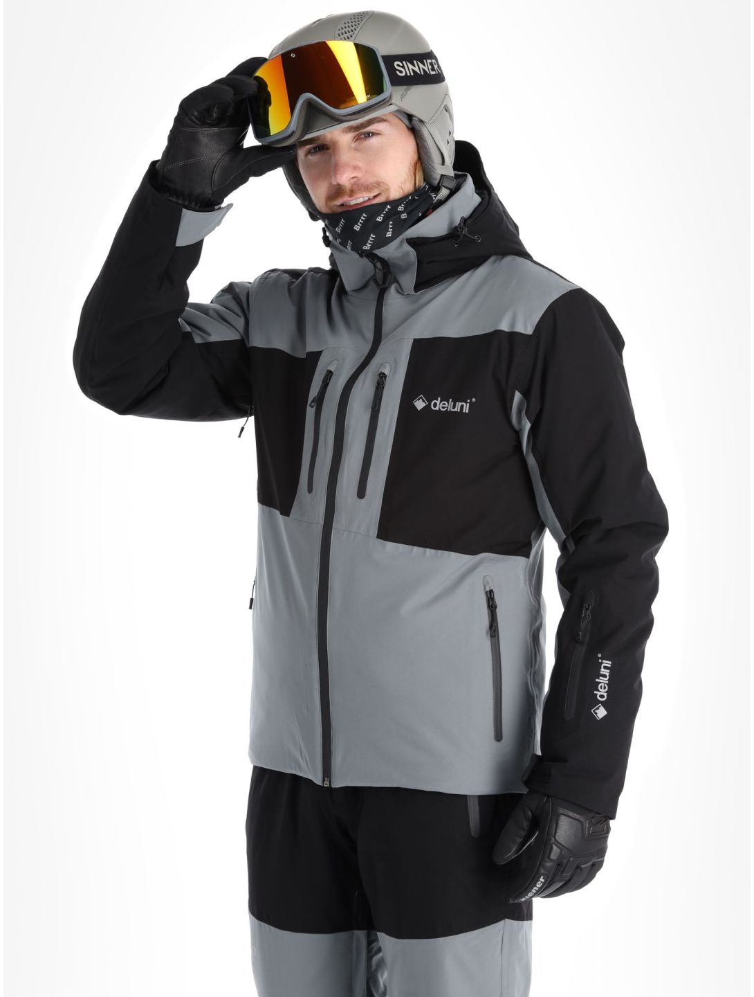 Deluni, Icerocker Pro veste de ski hommes Black / Dark Grey gris, noir 