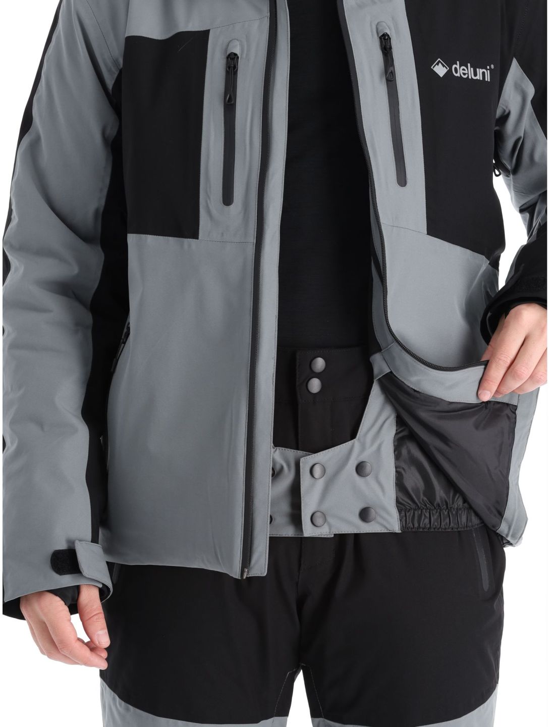 Deluni, Icerocker Pro veste de ski hommes Black / Dark Grey gris, noir 