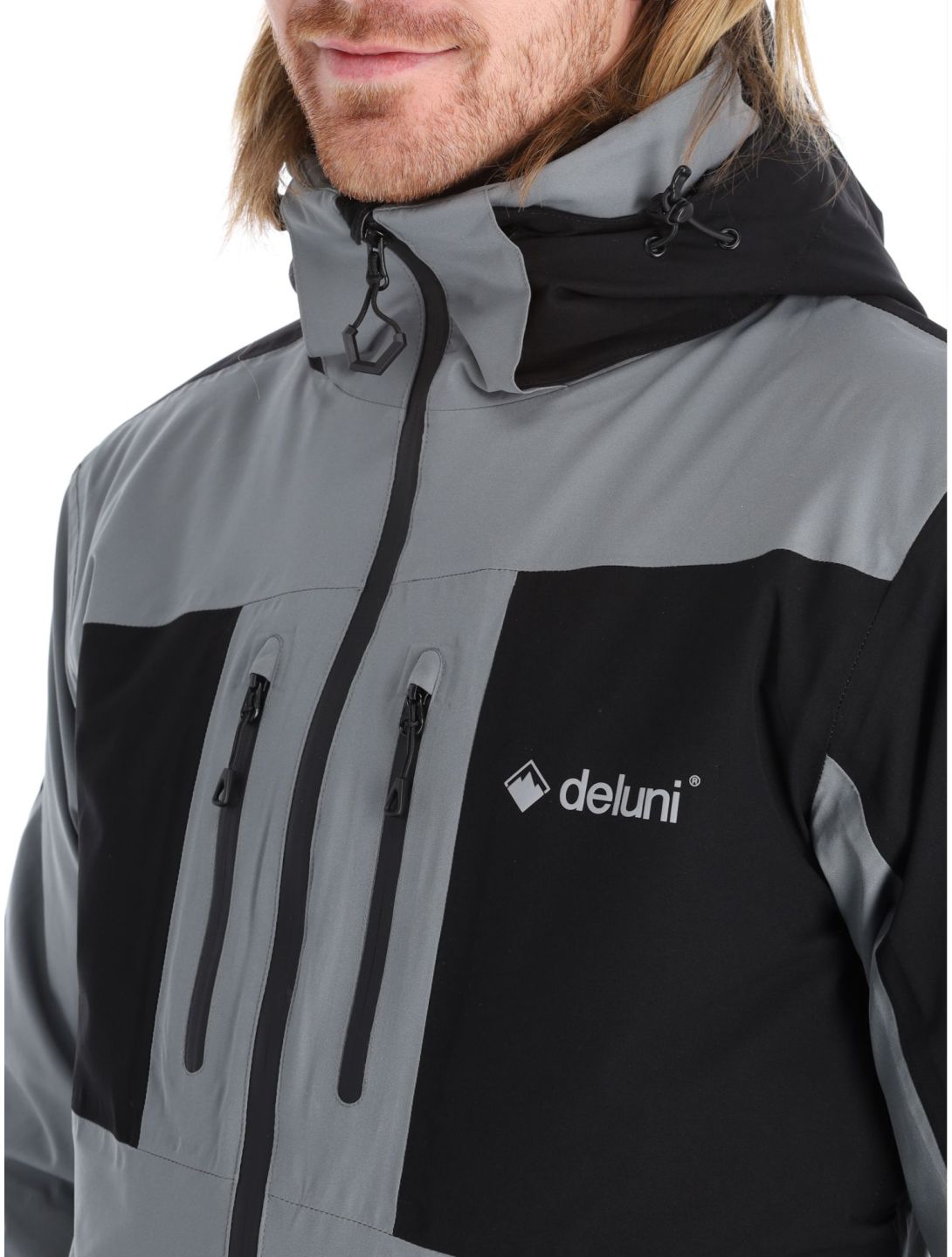 Deluni, Icerocker Pro veste de ski hommes Black / Dark Grey gris, noir 